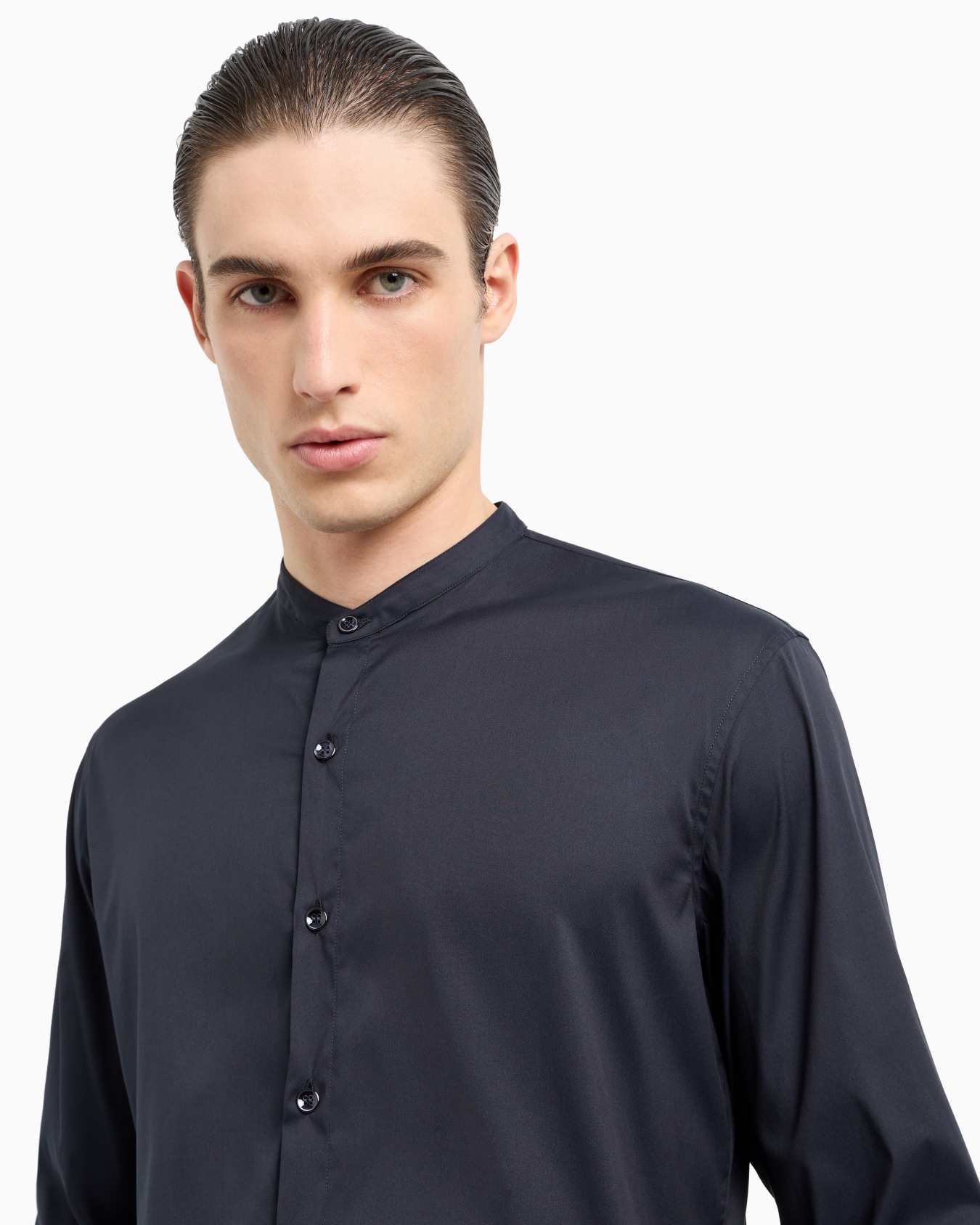 Plain-knit stretch cotton Icon shirt Slide 4