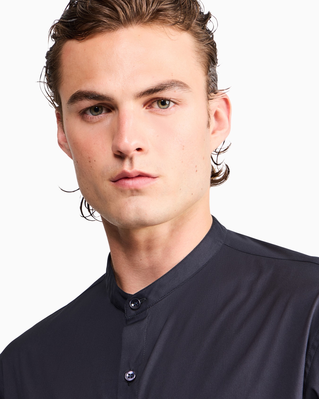 Camisa de algodón icon con cuello mao Icon Diapositiva 6