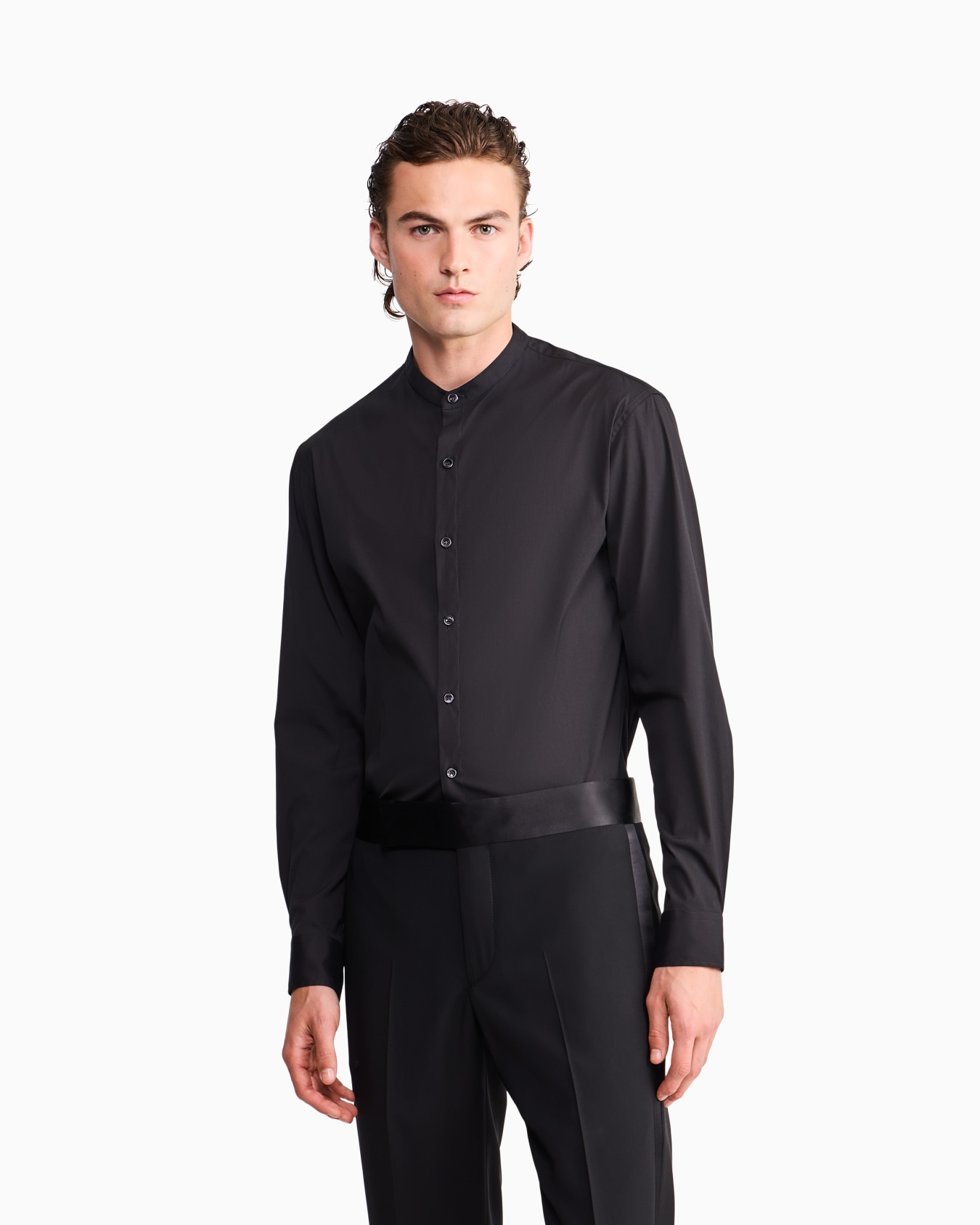Camisa de algodón icon con cuello mao Icon Diapositiva 3