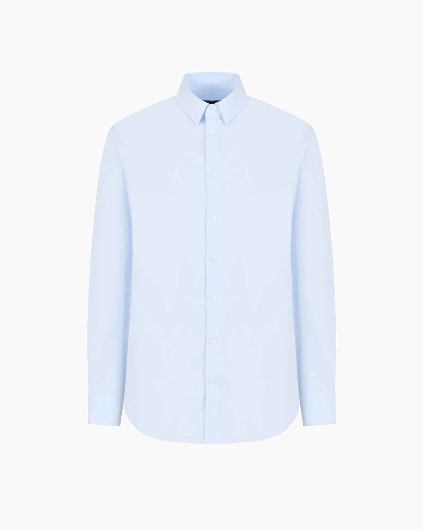 Stretch fabric shirt with collar stays Slide 0