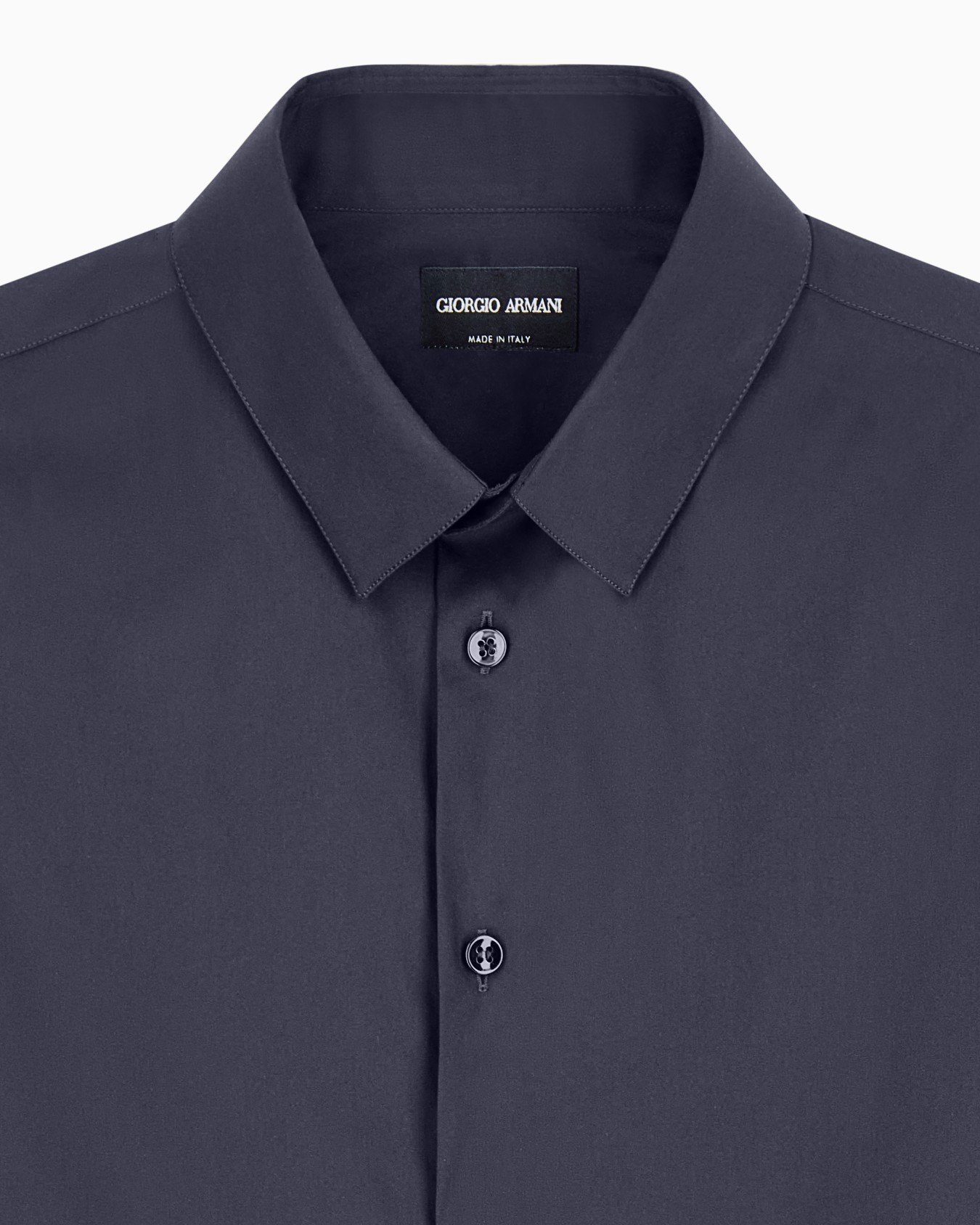 Stretch fabric shirt with collar stays Slide 4