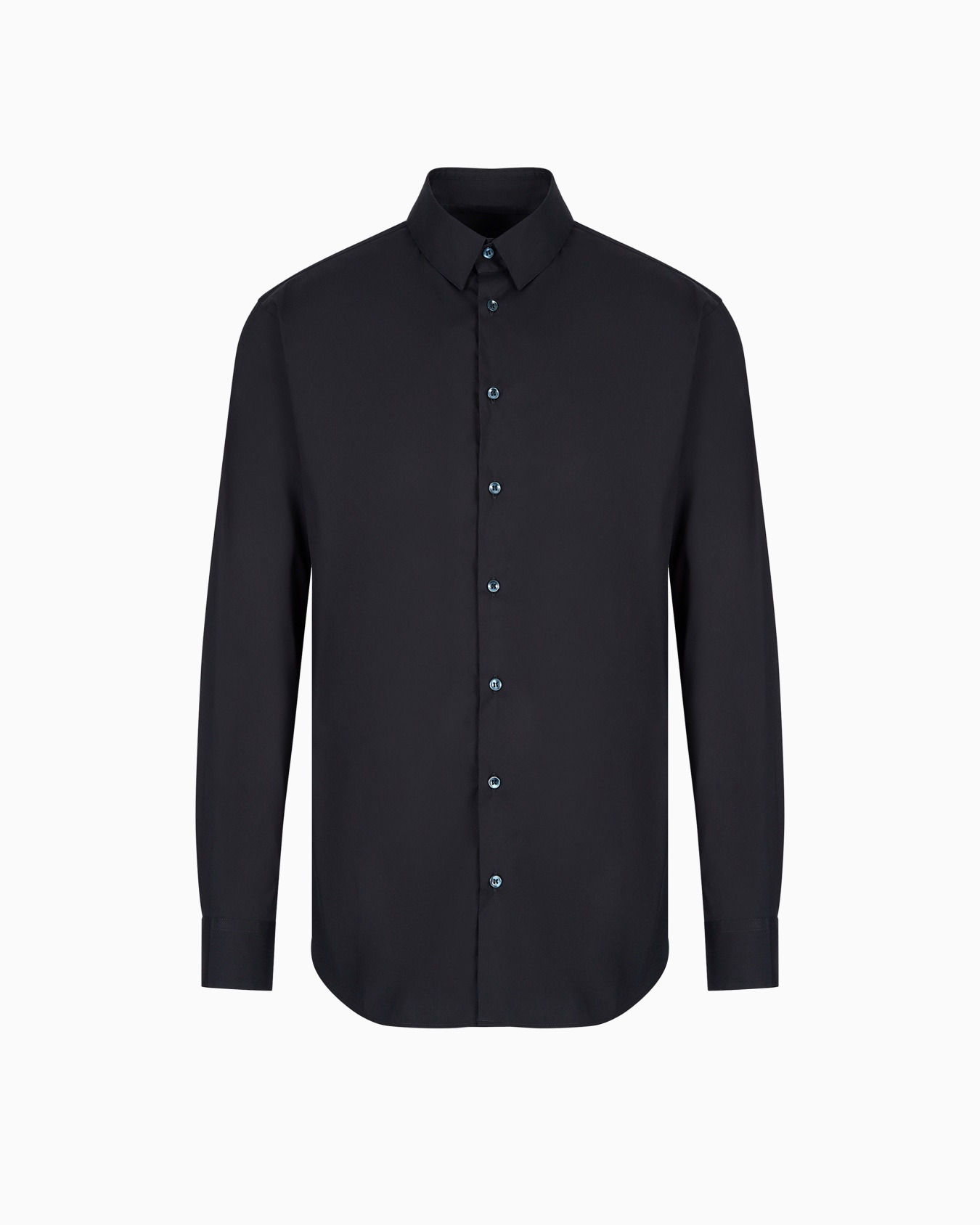Stretch fabric shirt with collar stays Slide 0
