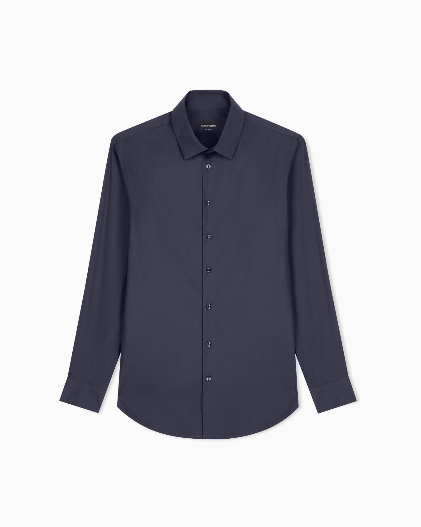 Stretch fabric shirt with collar stays Slide 0