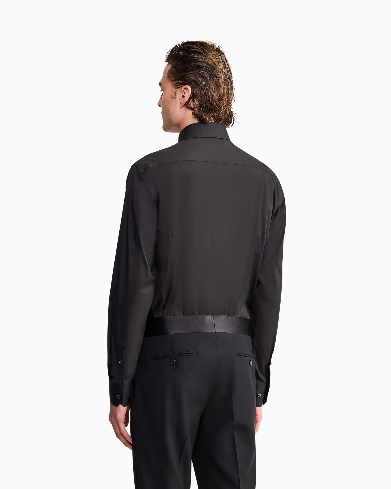 Button-down shirt in fluid stretch fabric  Slide 5