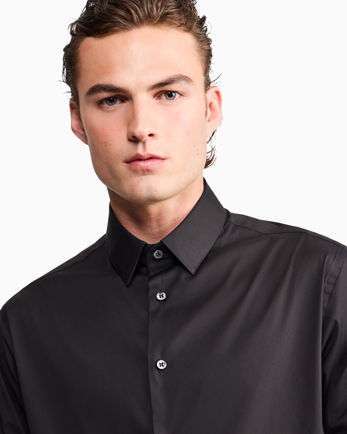 Button-down shirt in fluid stretch fabric  Slide 6