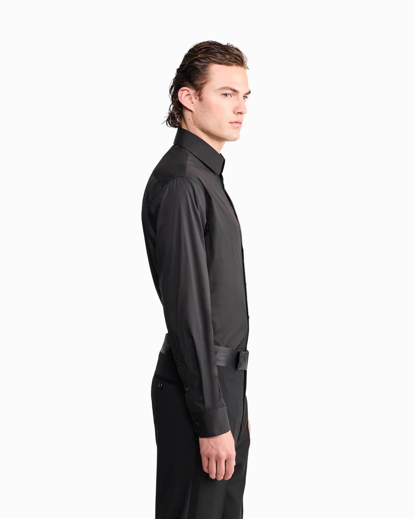 Button-down shirt in fluid stretch fabric  Slide 7