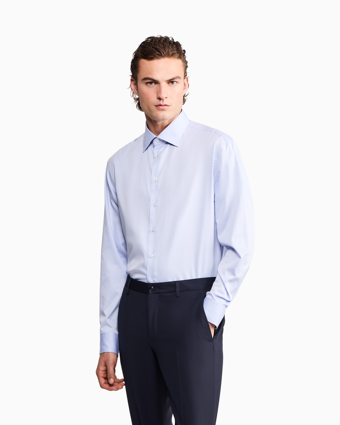 Chemise coupe classique en coton Diapositive 3