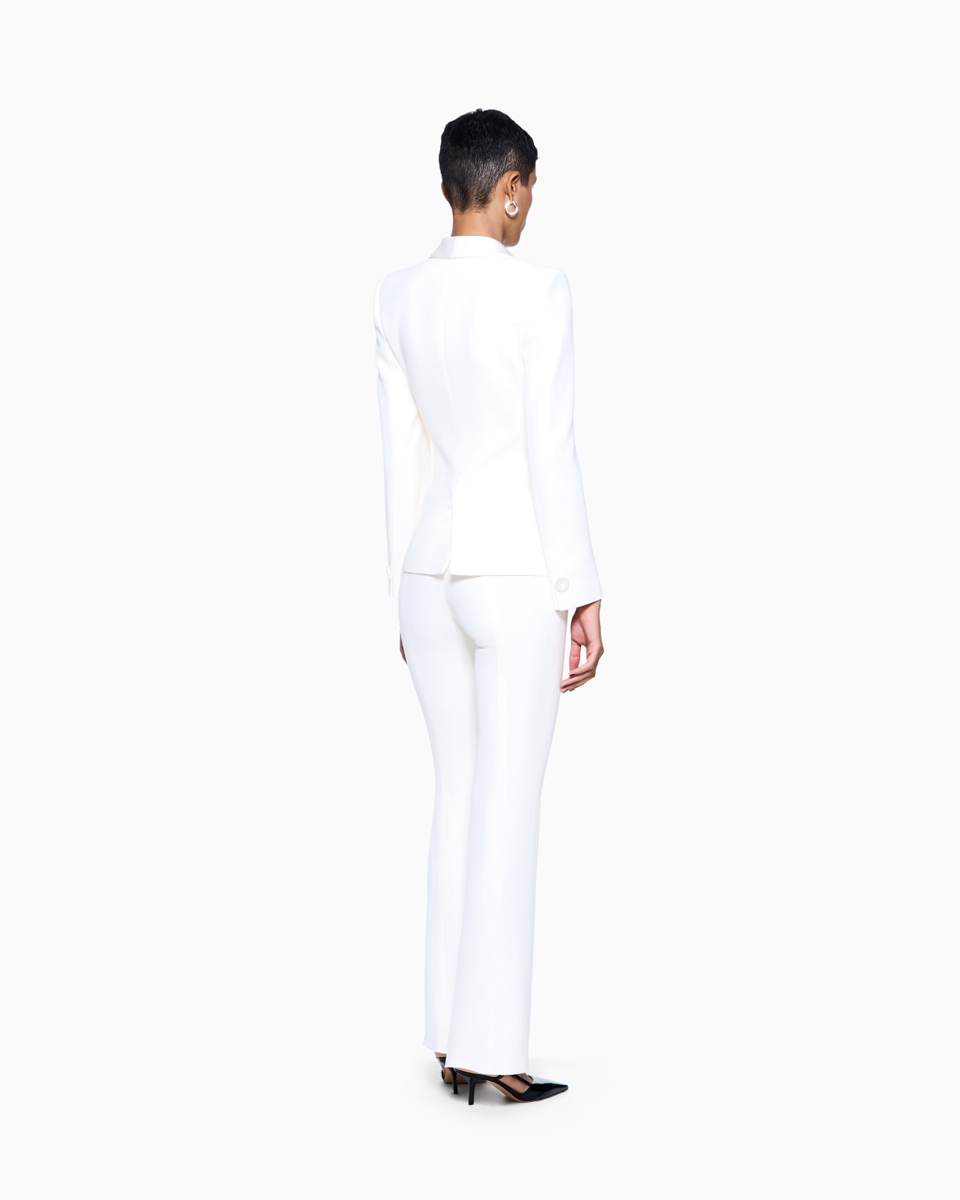 Traje de mujer en crepé de seda pura Diapositiva 2
