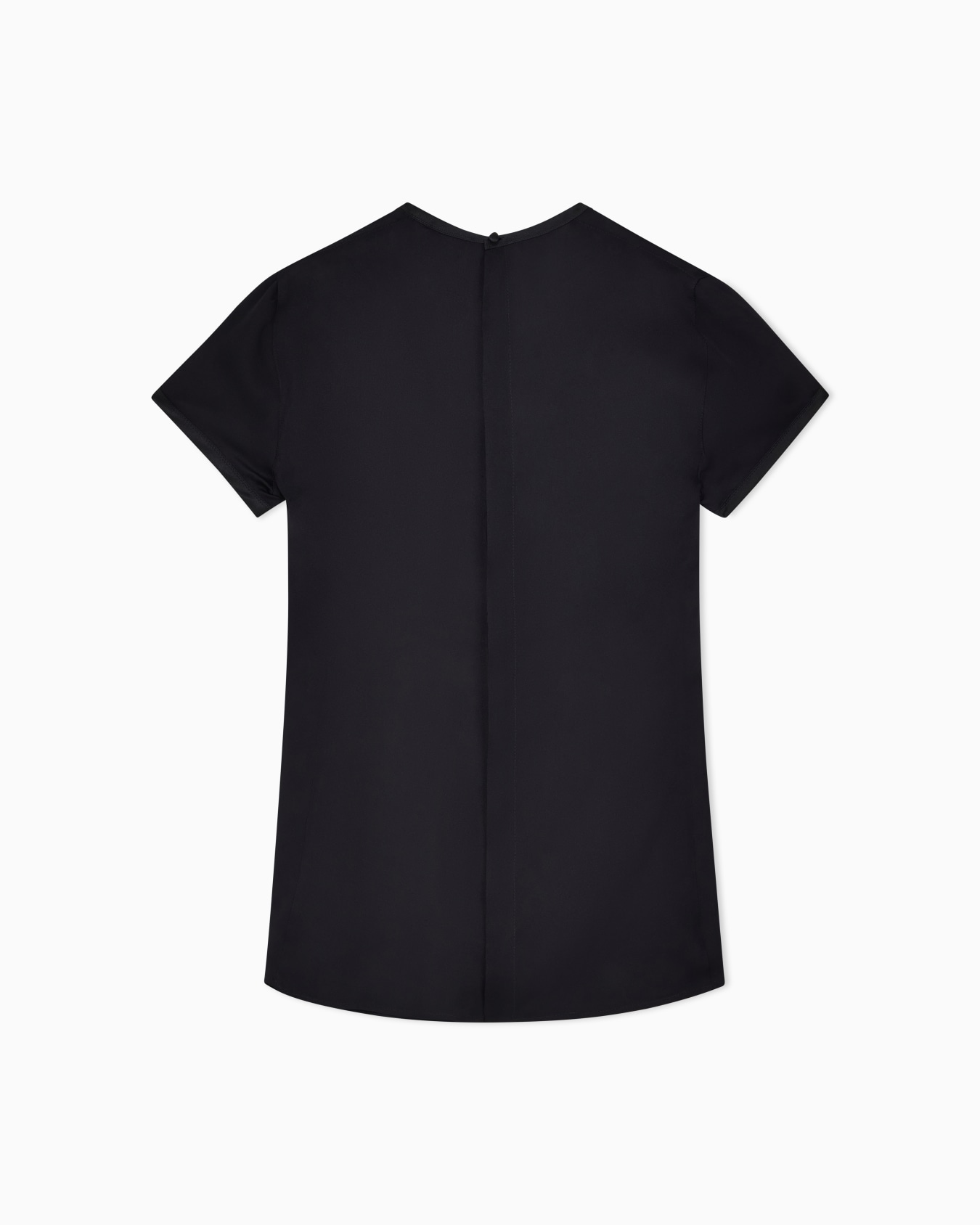 Silk charmeuse blouse with V neckline Slide 2