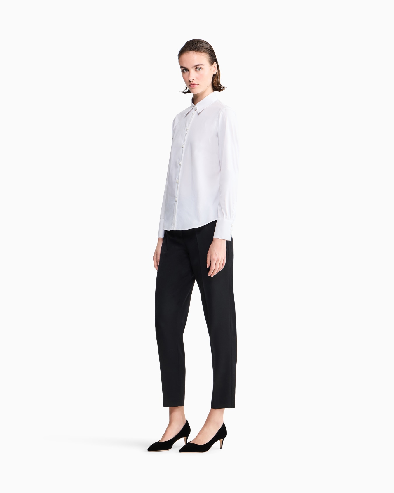 Stretch poplin shirt Slide 1