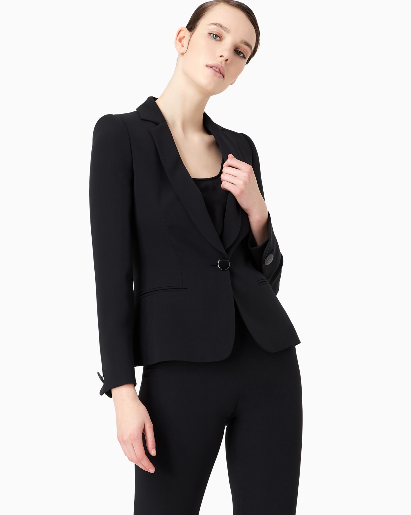 Mulberry silk single-breasted jacket Slide 1