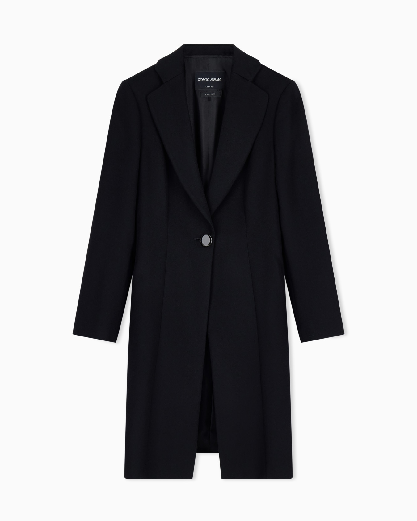 Pure cashmere single-breasted coat Slide 0