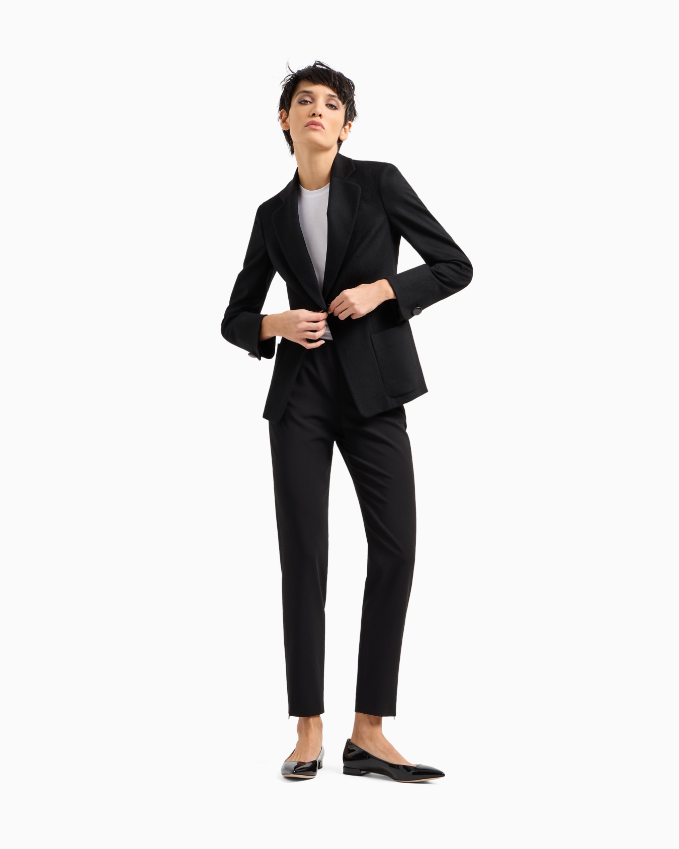 Pantaloni in crepe di lana Slide 1