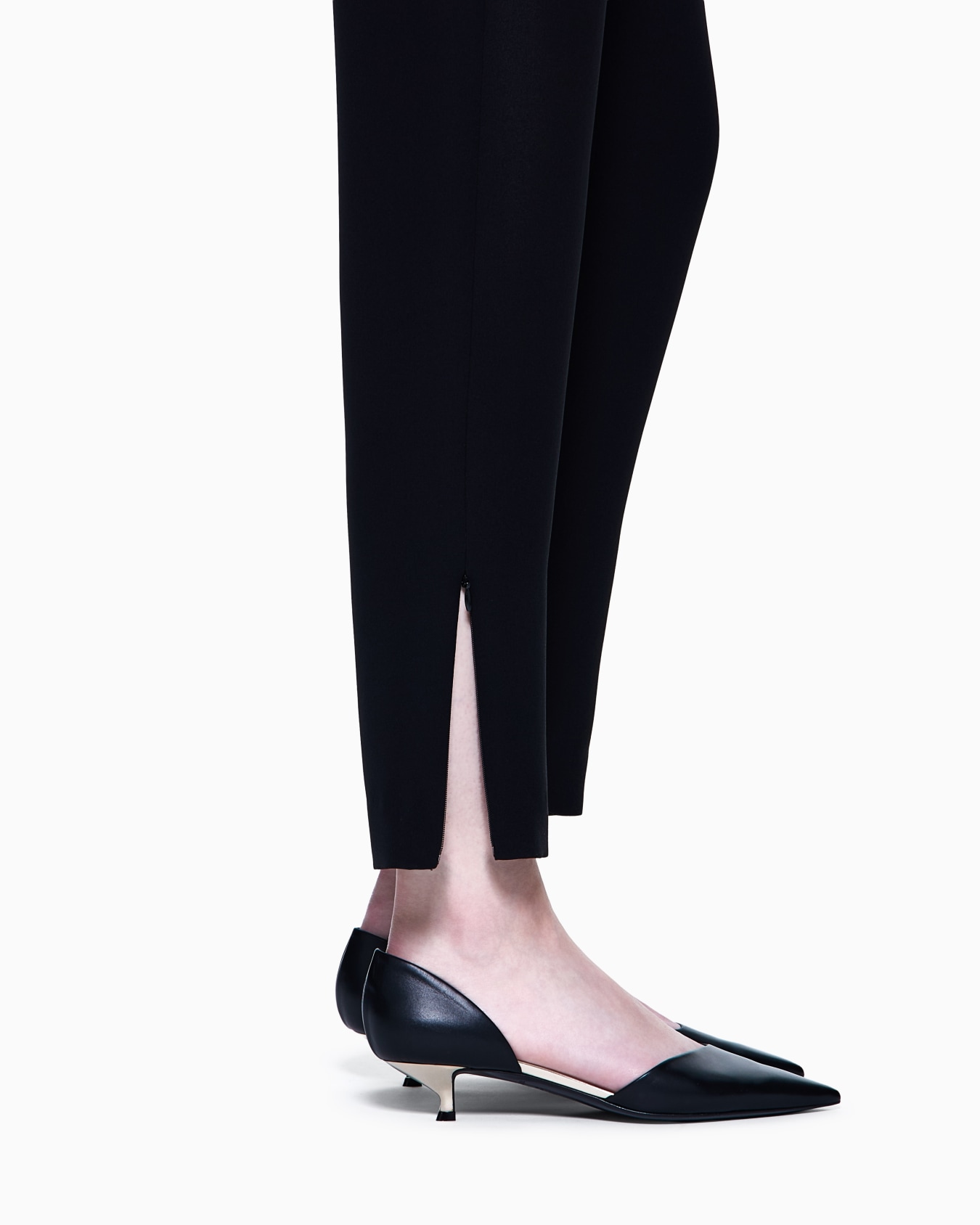 Pantalon cigarette en pure soie Diapositive 4