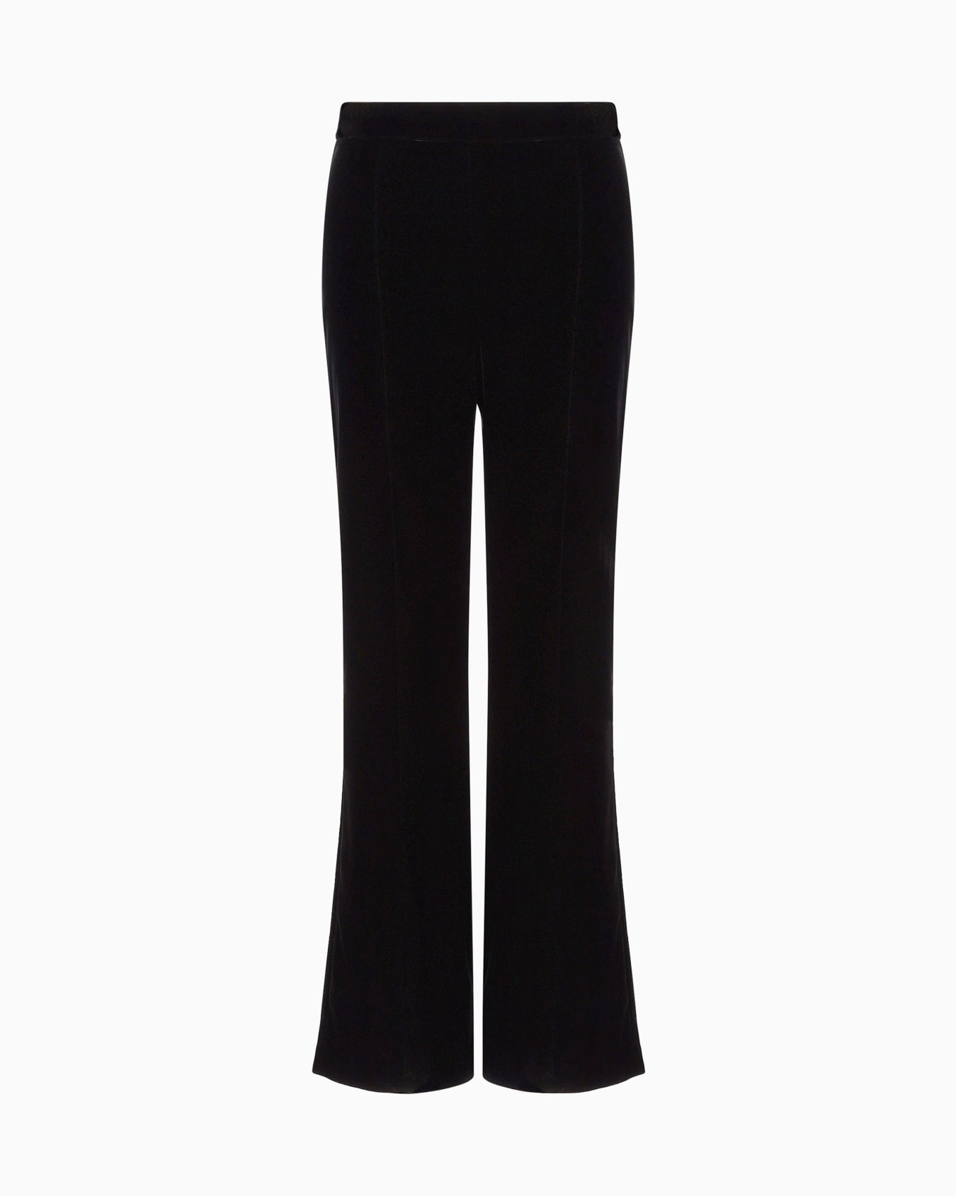 Cropped trousers in velvet Slide 0
