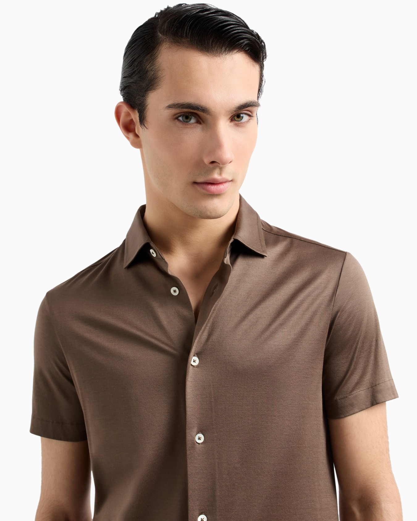 Chemise à manches courtes en jersey mélange lyocell ASV Diapositive 4
