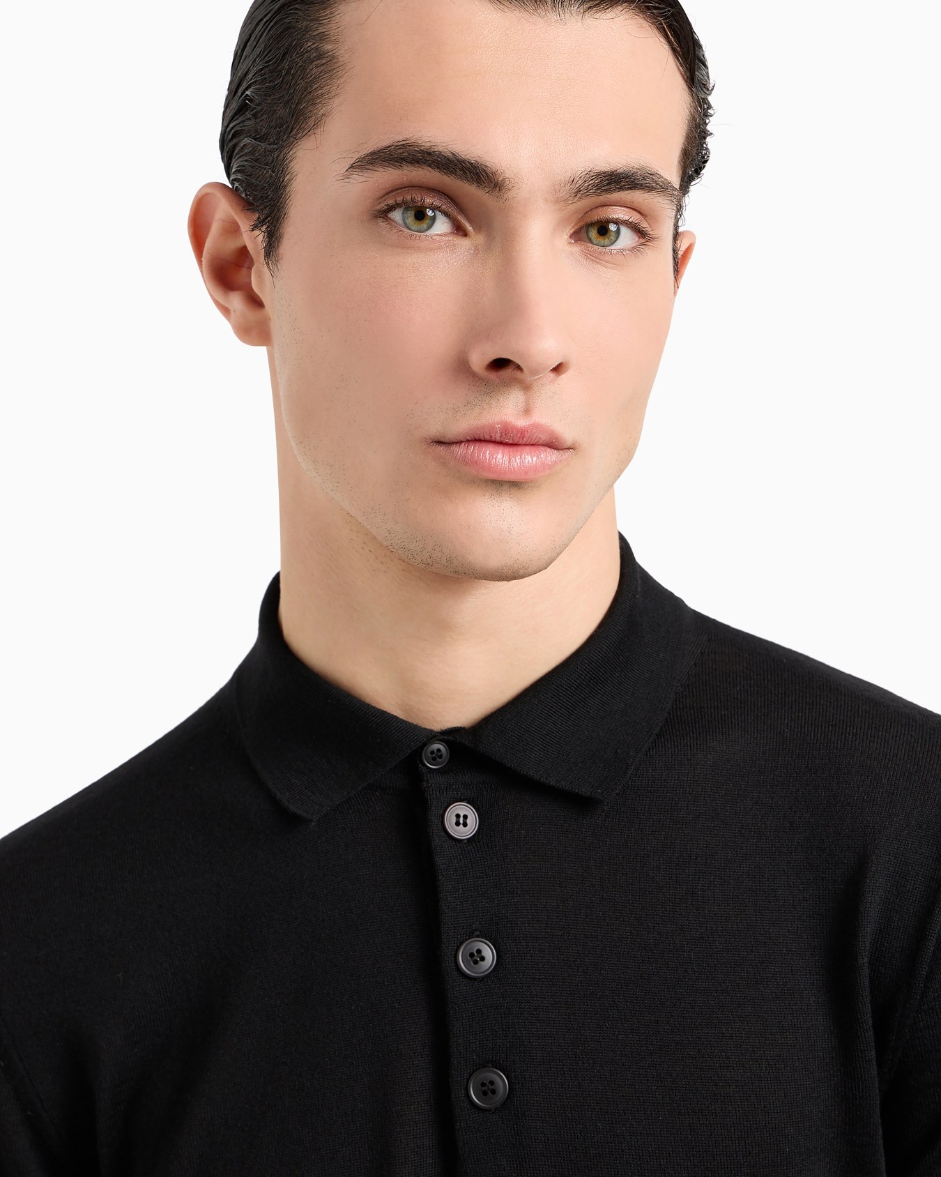 Virgin-wool jumper with polo-shirt collar Slide 4