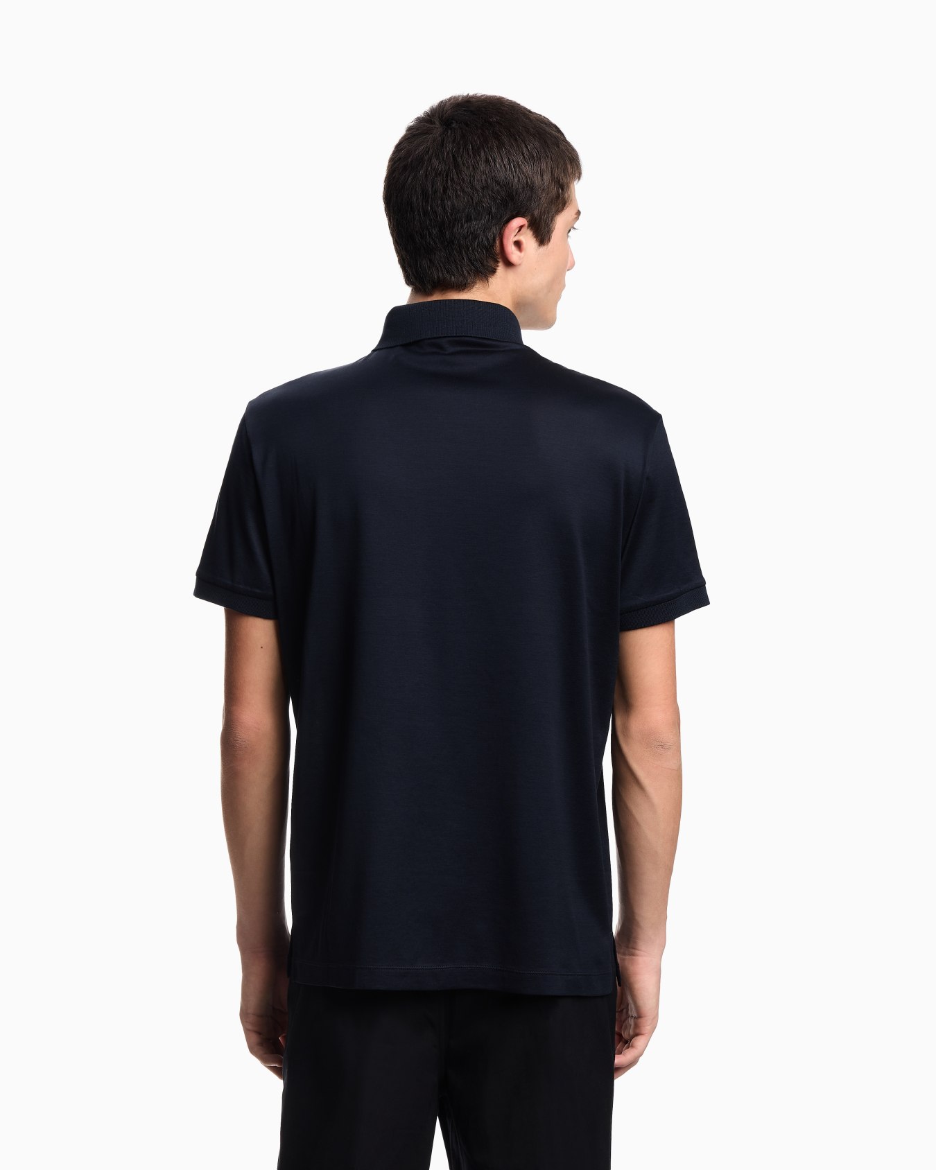Polo en punto de mezcla de lyocell con logotipo EA bordado en relieve  Diapositiva 2