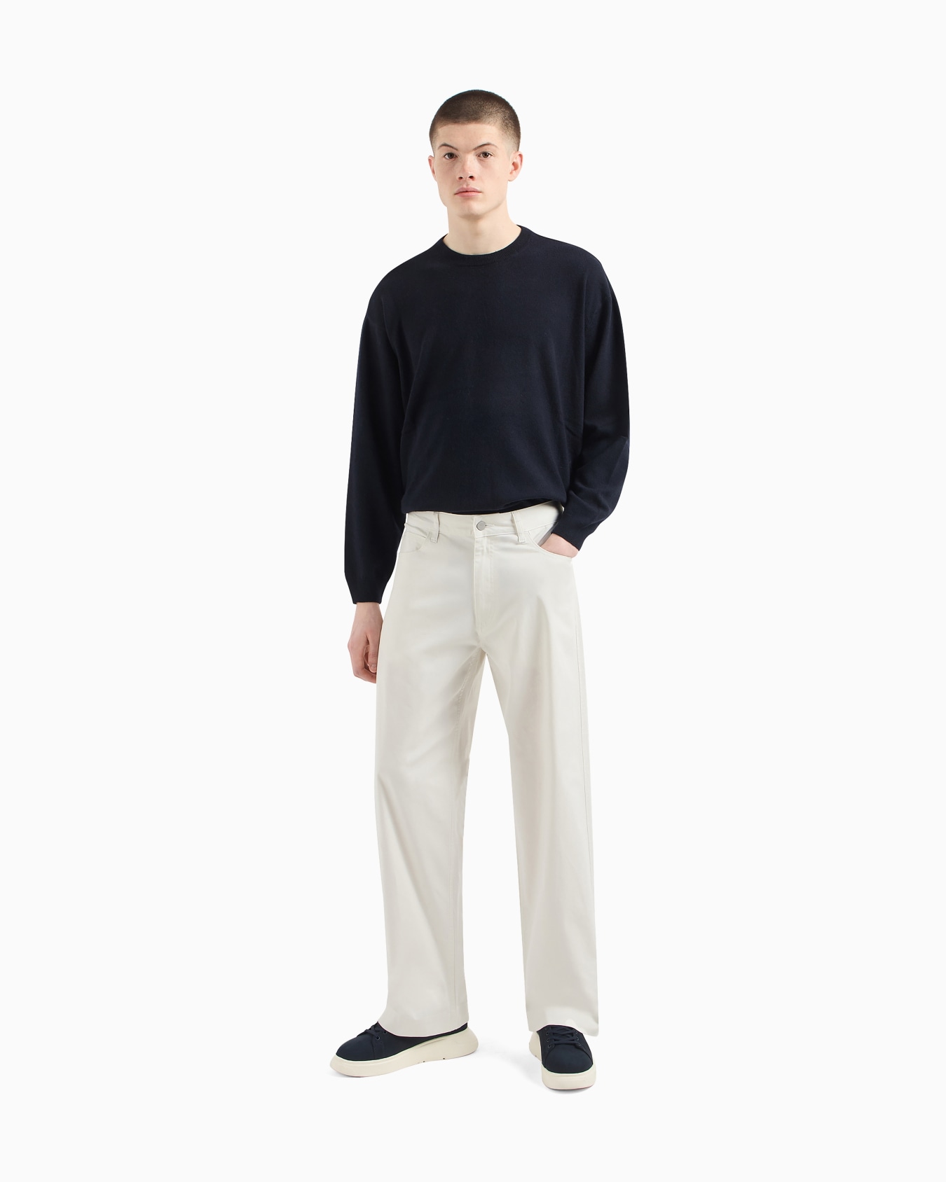 ASV Capsule five-pocket trousers in organic gabardine Slide 1
