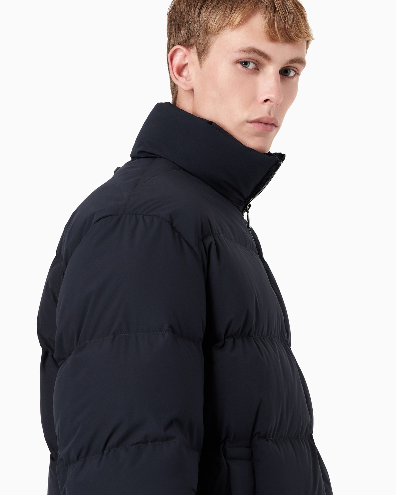 Oversized, quilted nylon, full-zip puffer jacket Slide 5