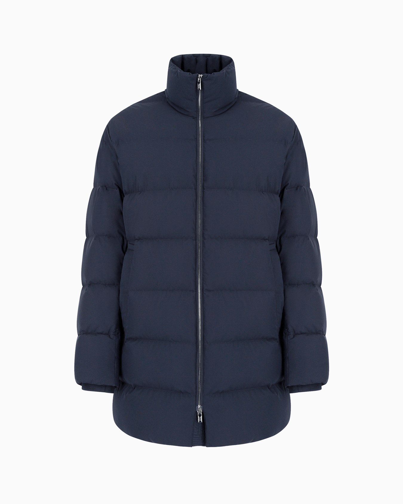 Oversized, quilted nylon, full-zip puffer jacket Slide 0