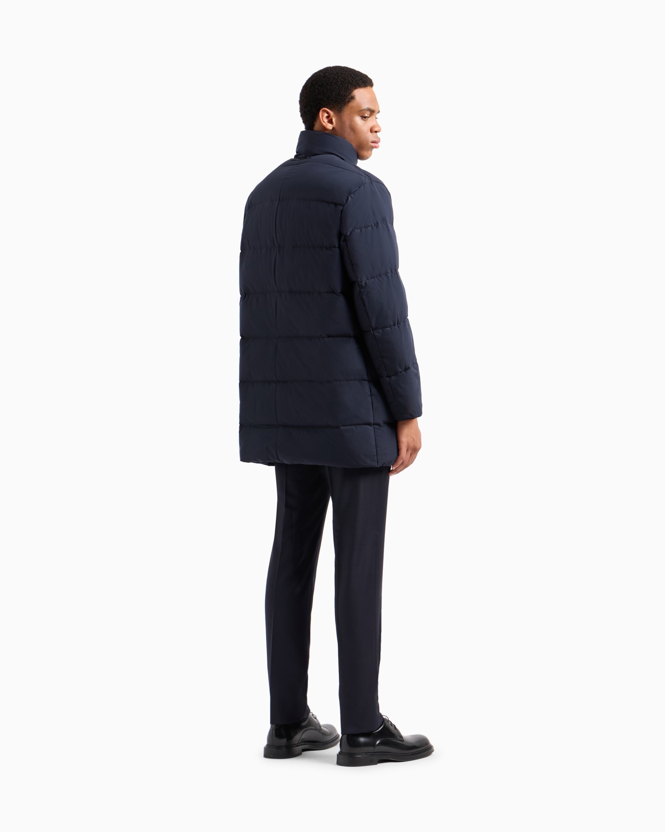 Oversized, quilted nylon, full-zip puffer jacket Slide 2