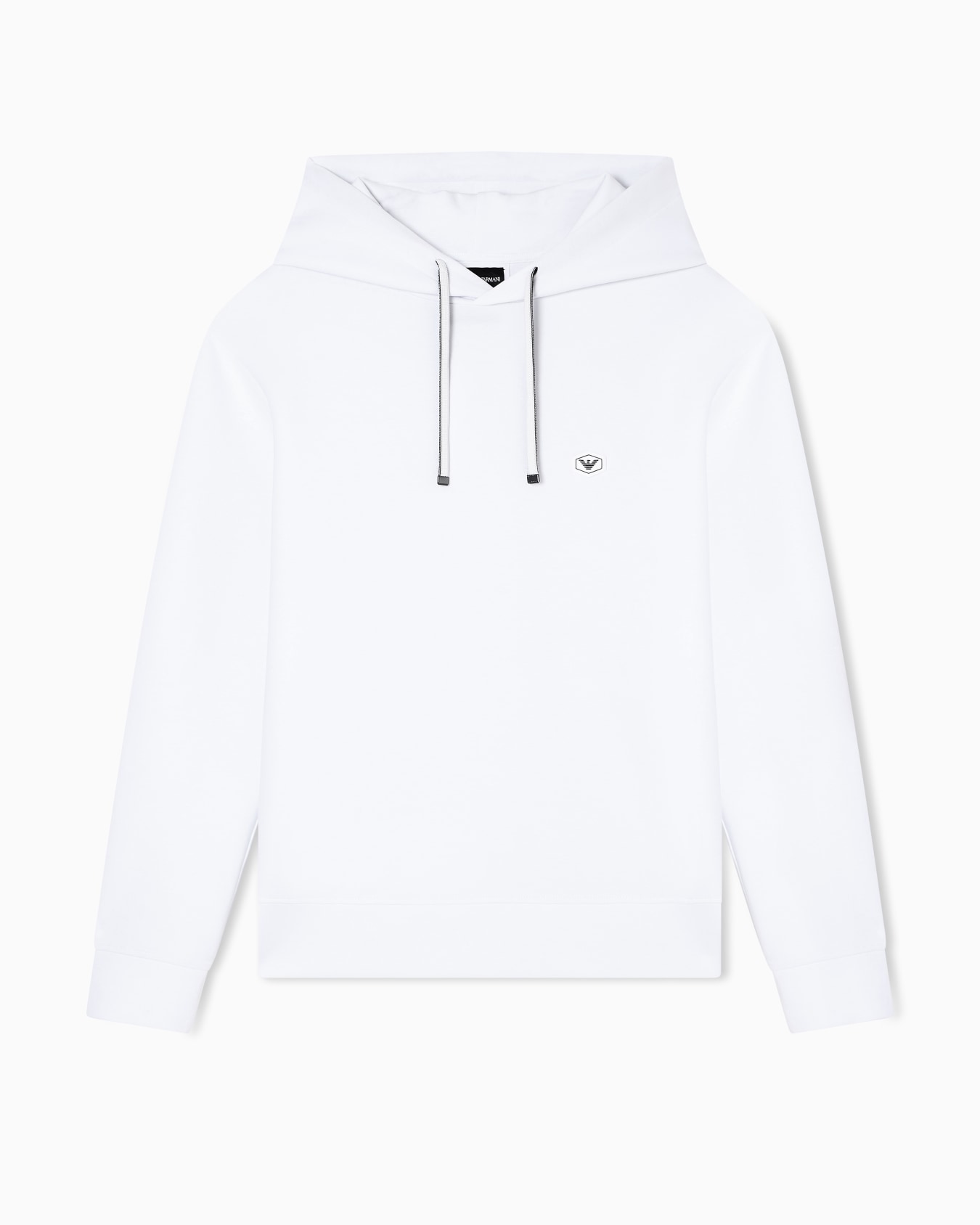 Sweatshirt mit Kapuze und kleinem Logoaufnäher Folie 0