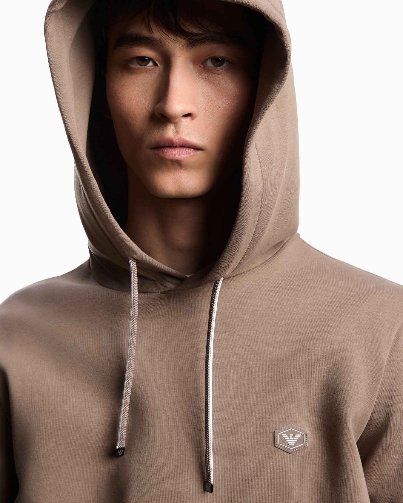 Hooded sweatshirt with micro logo patch Slide 4