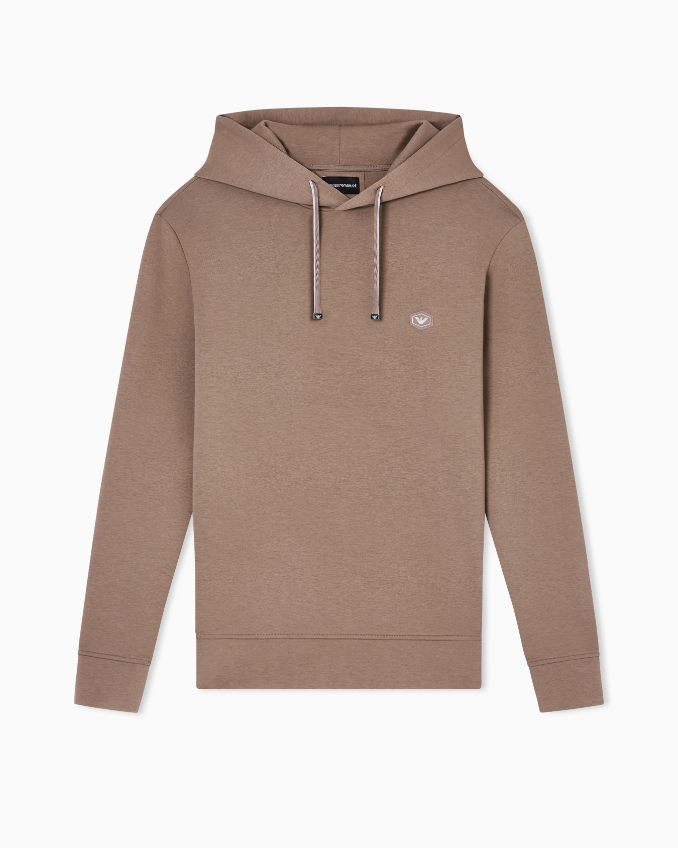 Hooded sweatshirt with micro logo patch Slide 0