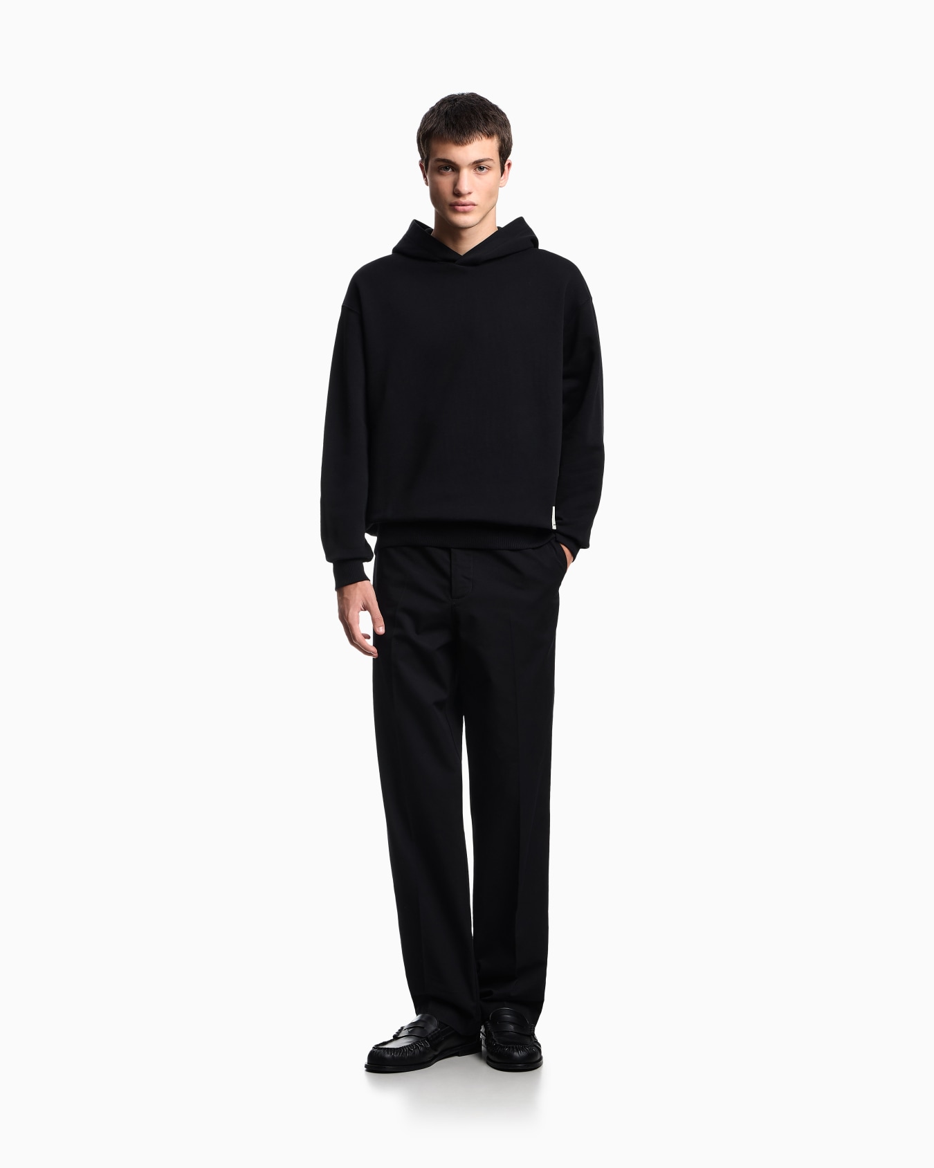 Jersey hooded sweatshirt Slide 1