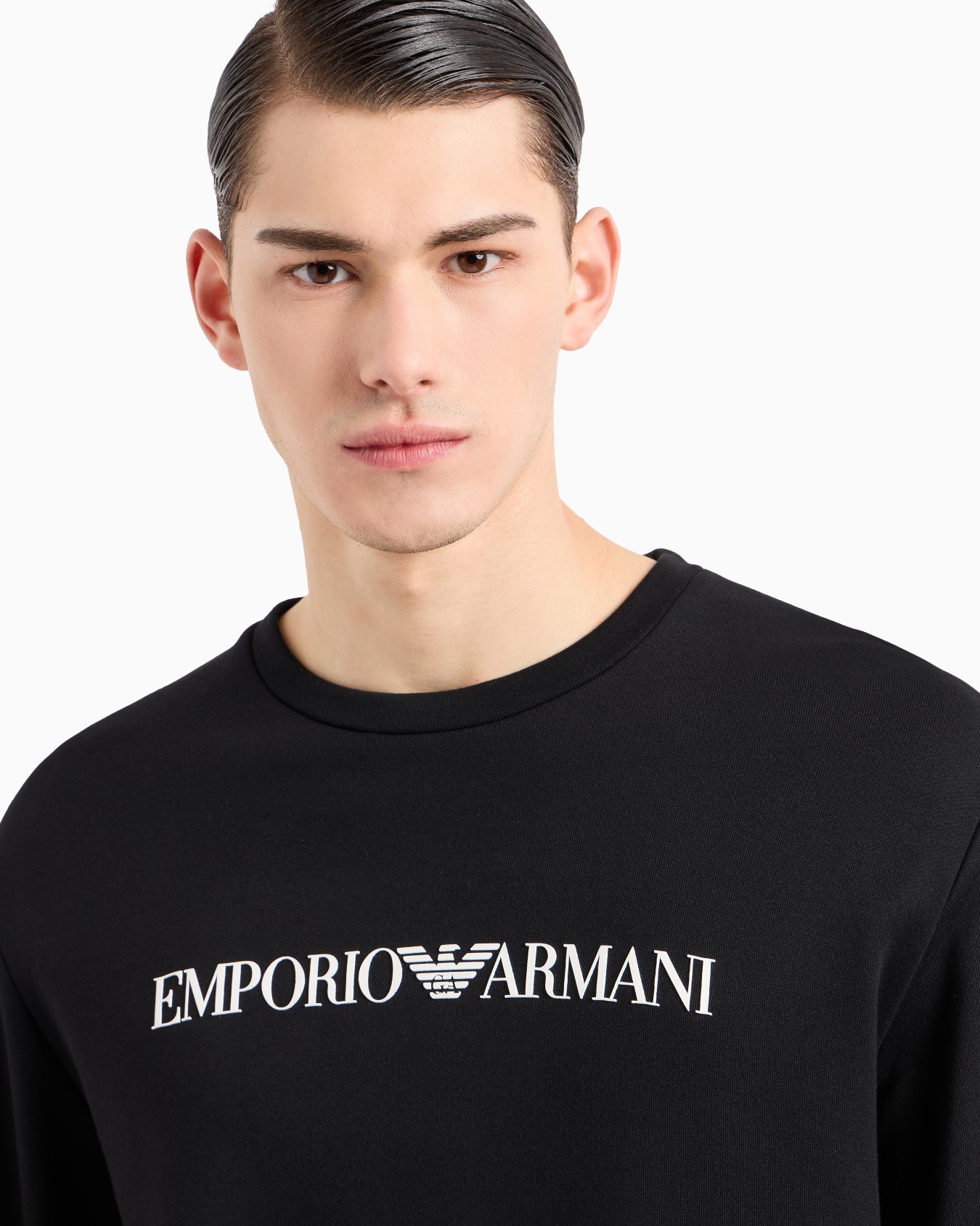 Modal-blend sweatshirt with logo print Slide 4