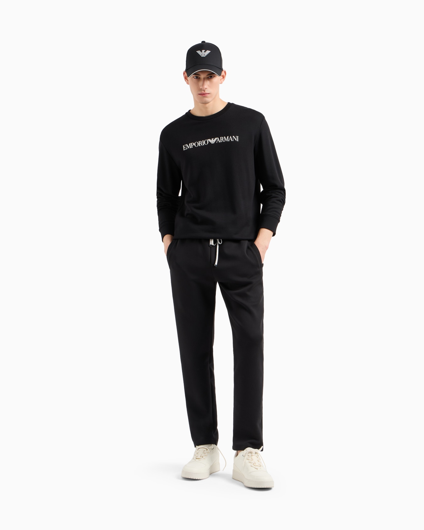 Modal-blend sweatshirt with logo print Slide 1