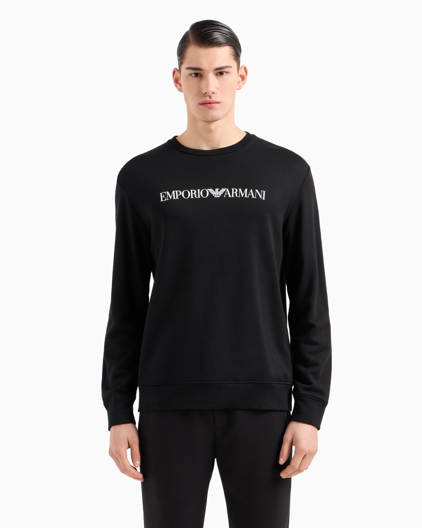 Modal-blend sweatshirt with logo print Slide 3