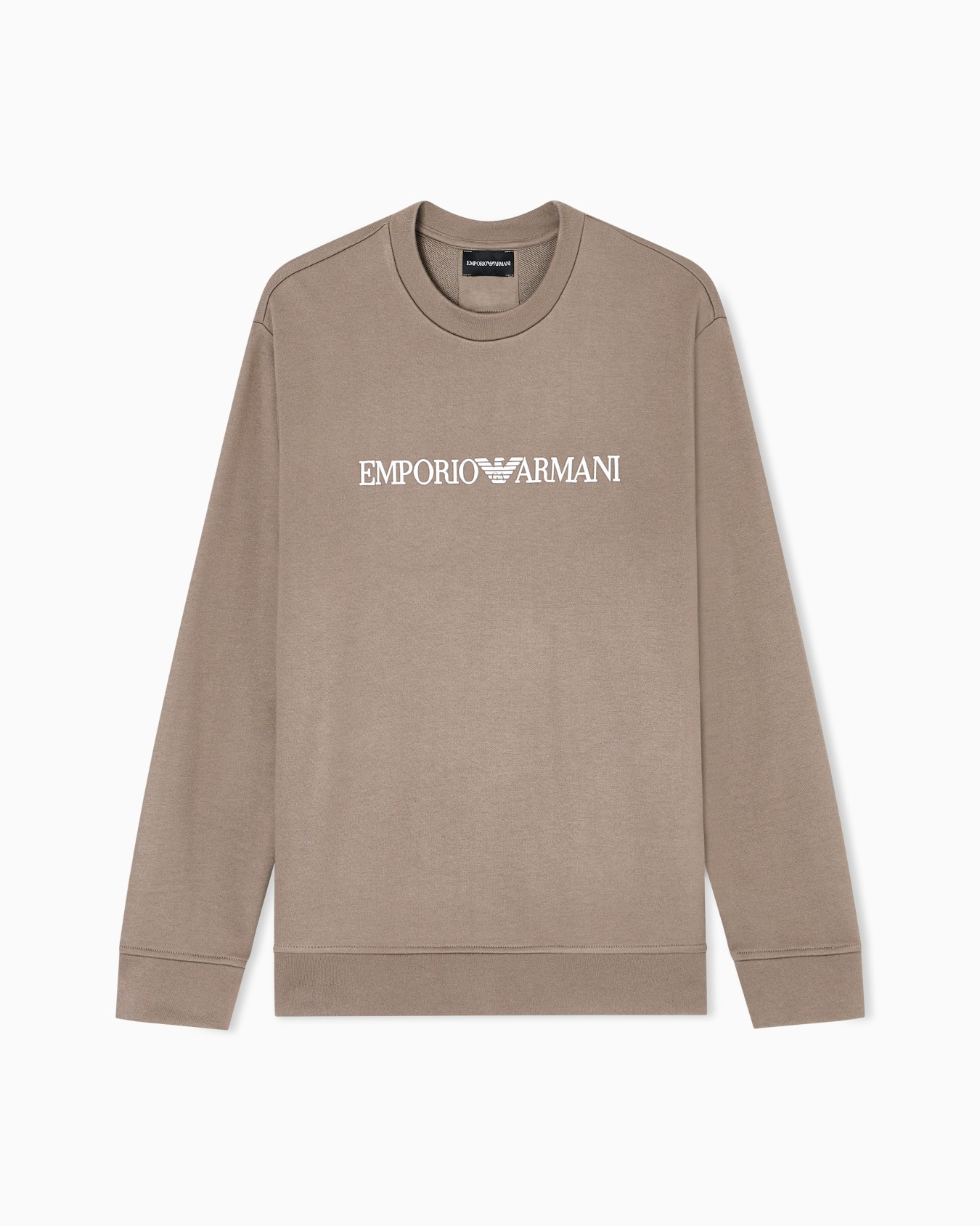 Felpa misto modal con stampa logo Slide 0