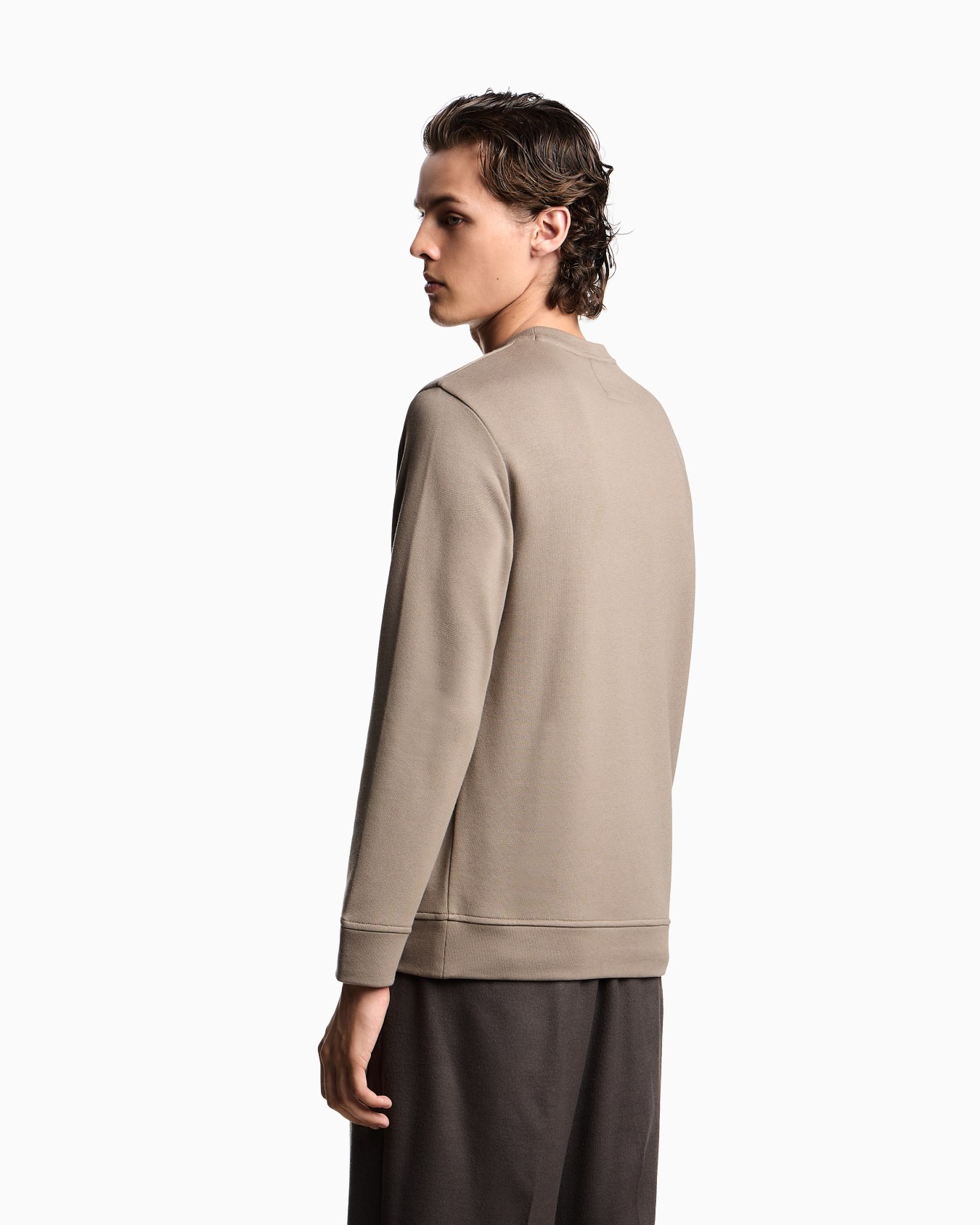 Felpa misto modal con stampa logo Slide 2