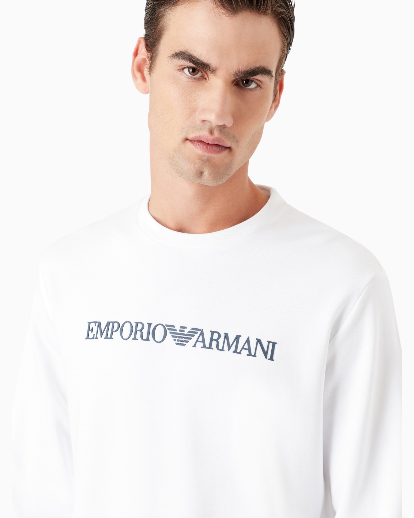 Modal-blend sweatshirt with logo print Slide 5