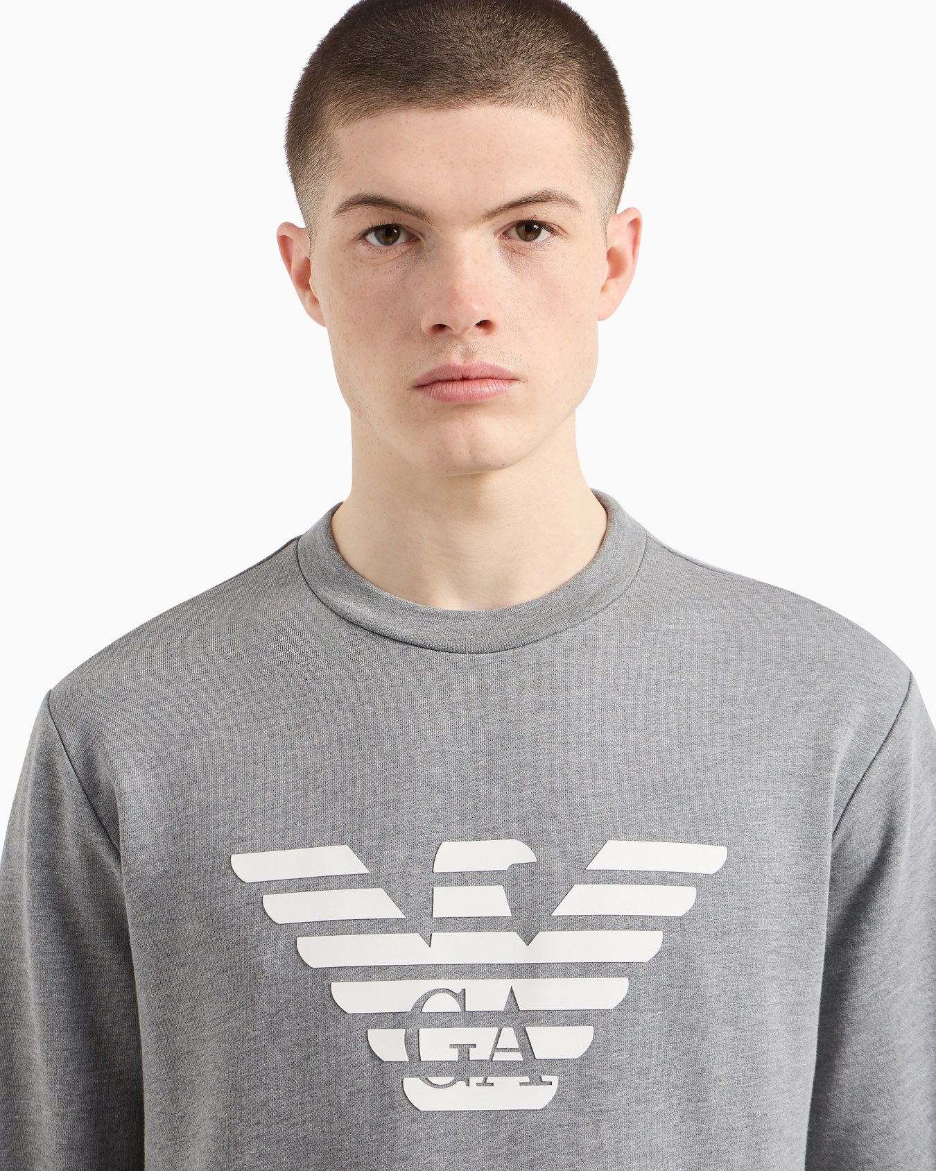 Modal-blend sweatshirt with logo print Slide 4