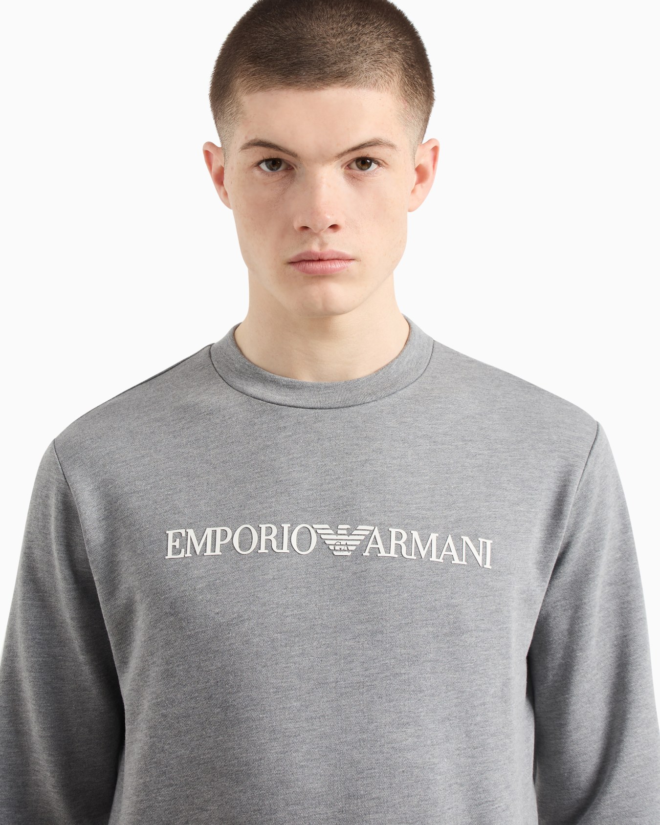 Modal-blend sweatshirt with logo print Slide 4