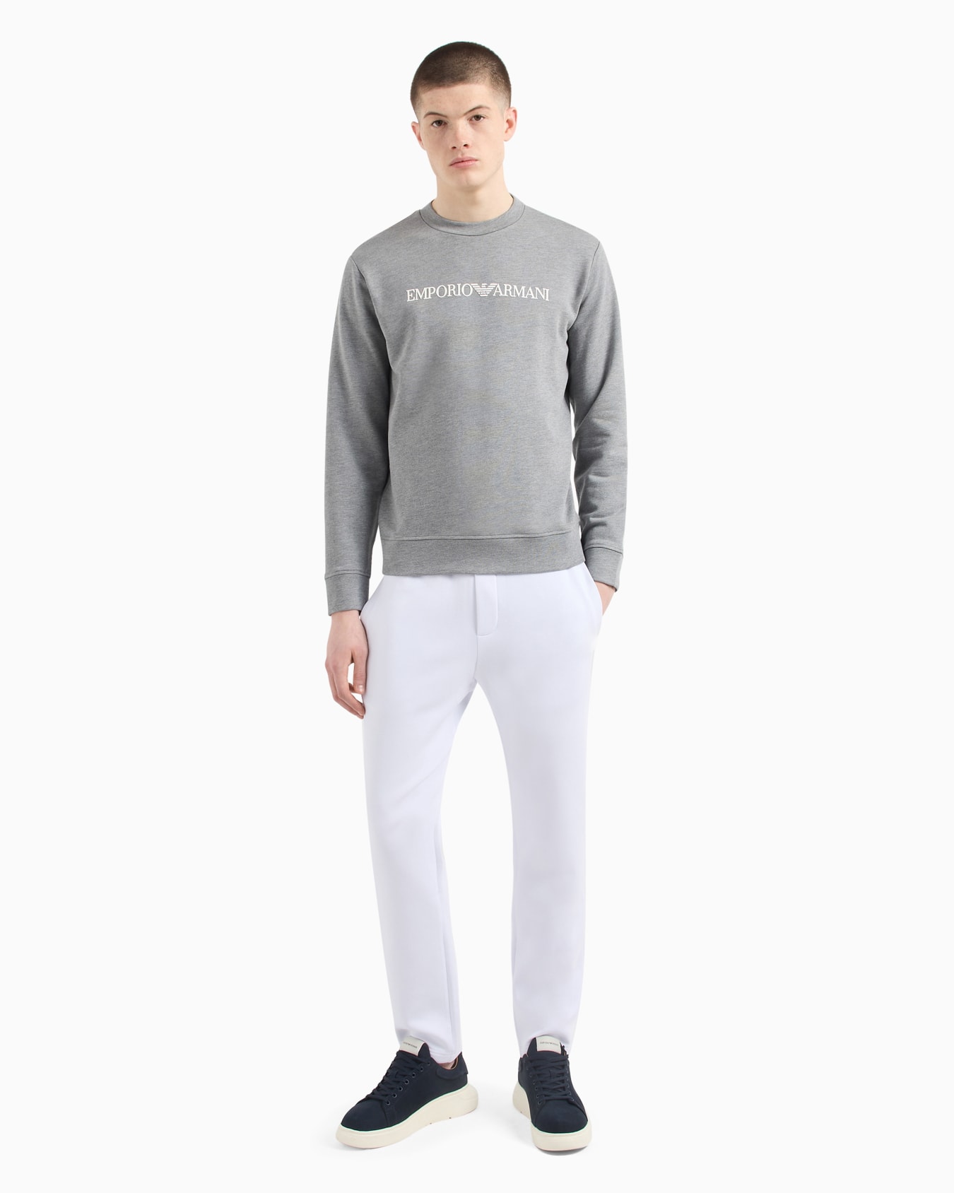Modal-blend sweatshirt with logo print Slide 3