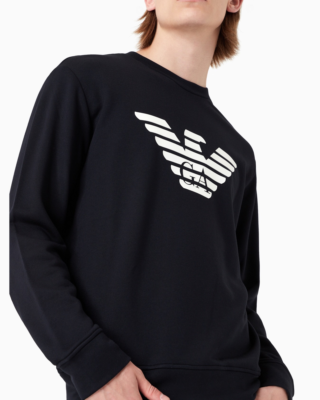 Modal-blend sweatshirt with logo print Slide 5