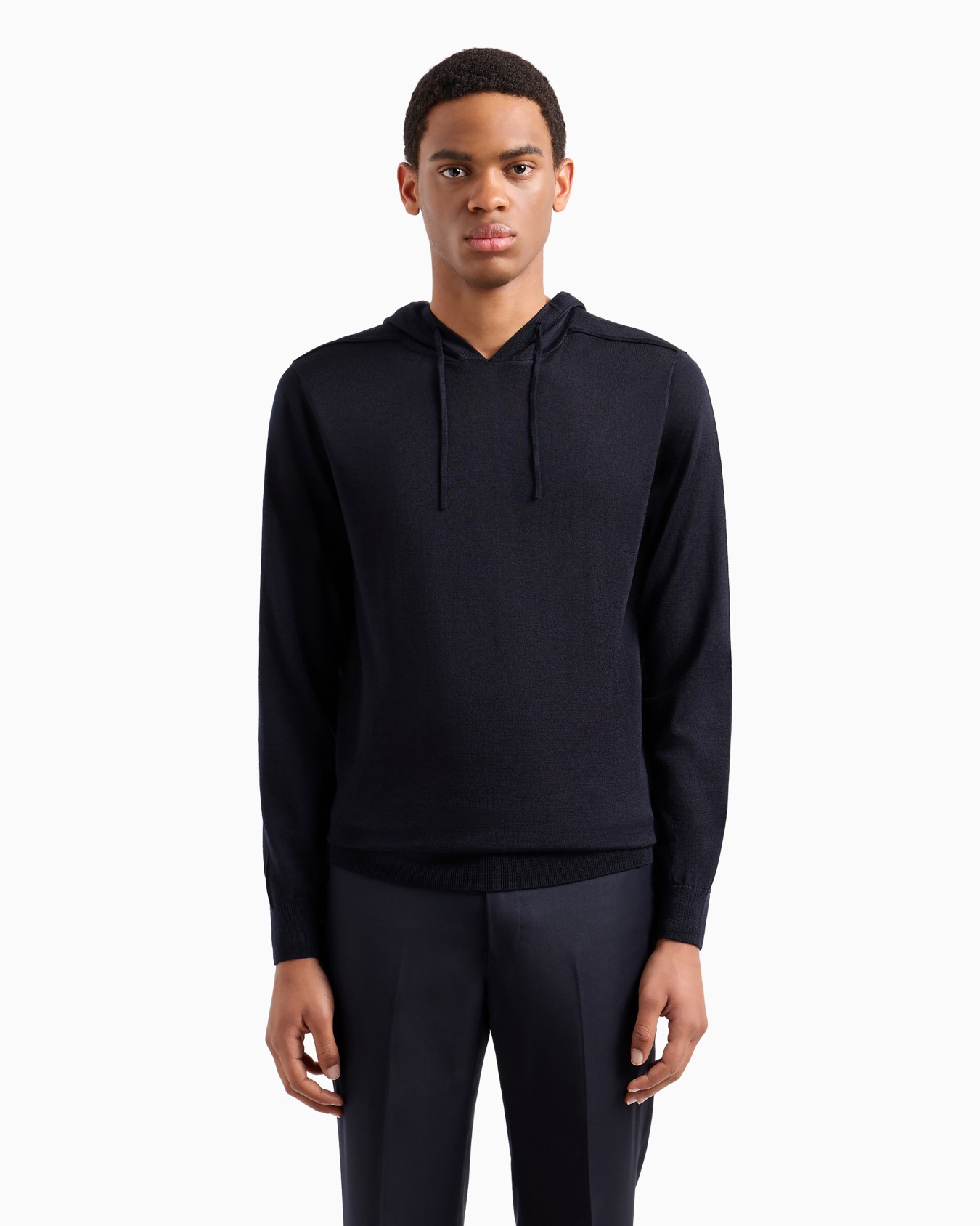 ASV Lyocell and wool-blend jumper with hood Slide 1