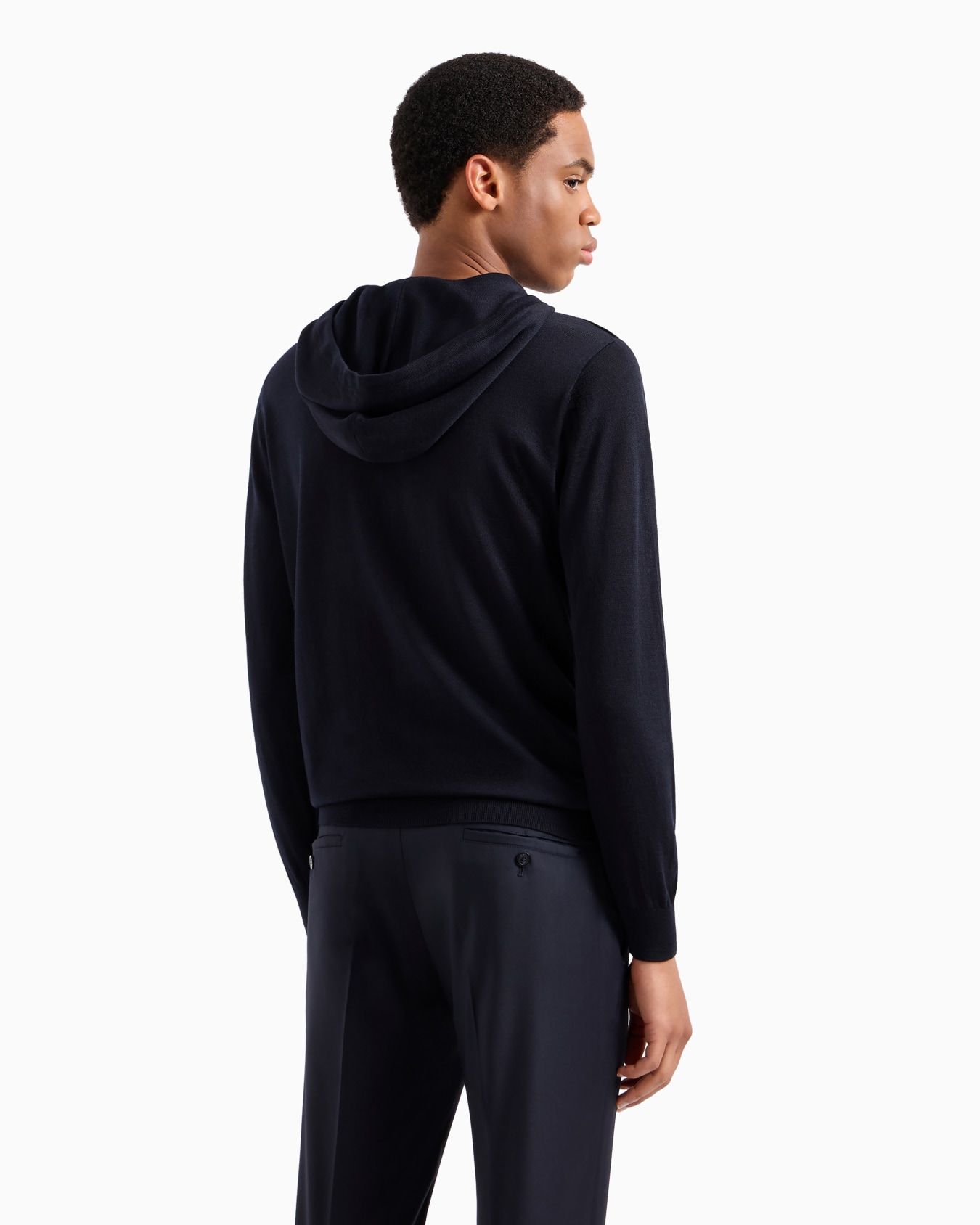 ASV Lyocell and wool-blend jumper with hood Slide 2