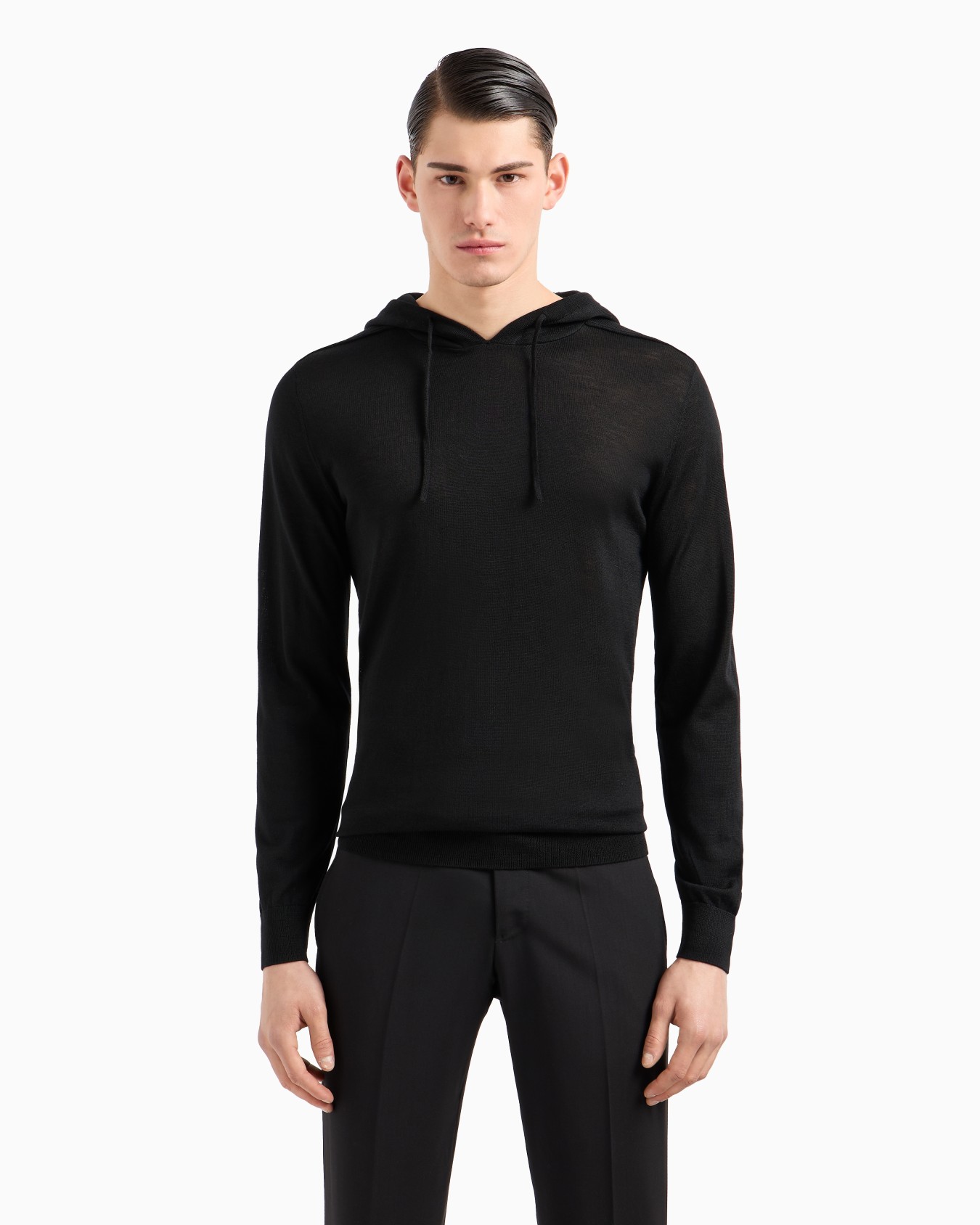 ASV Lyocell and wool-blend jumper with hood Slide 1