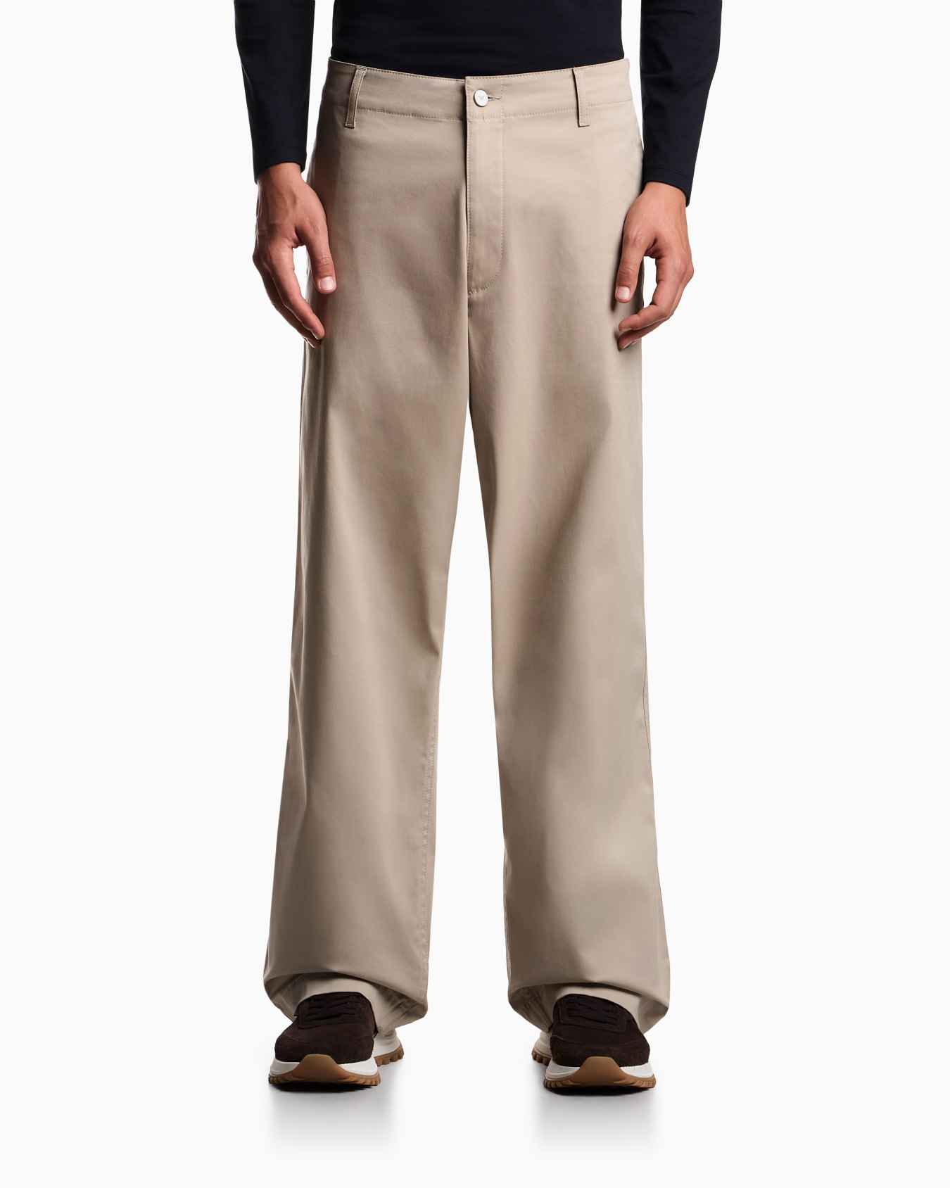 Pantalones modelo chino en gabardina orgánica ASV Diapositiva 3