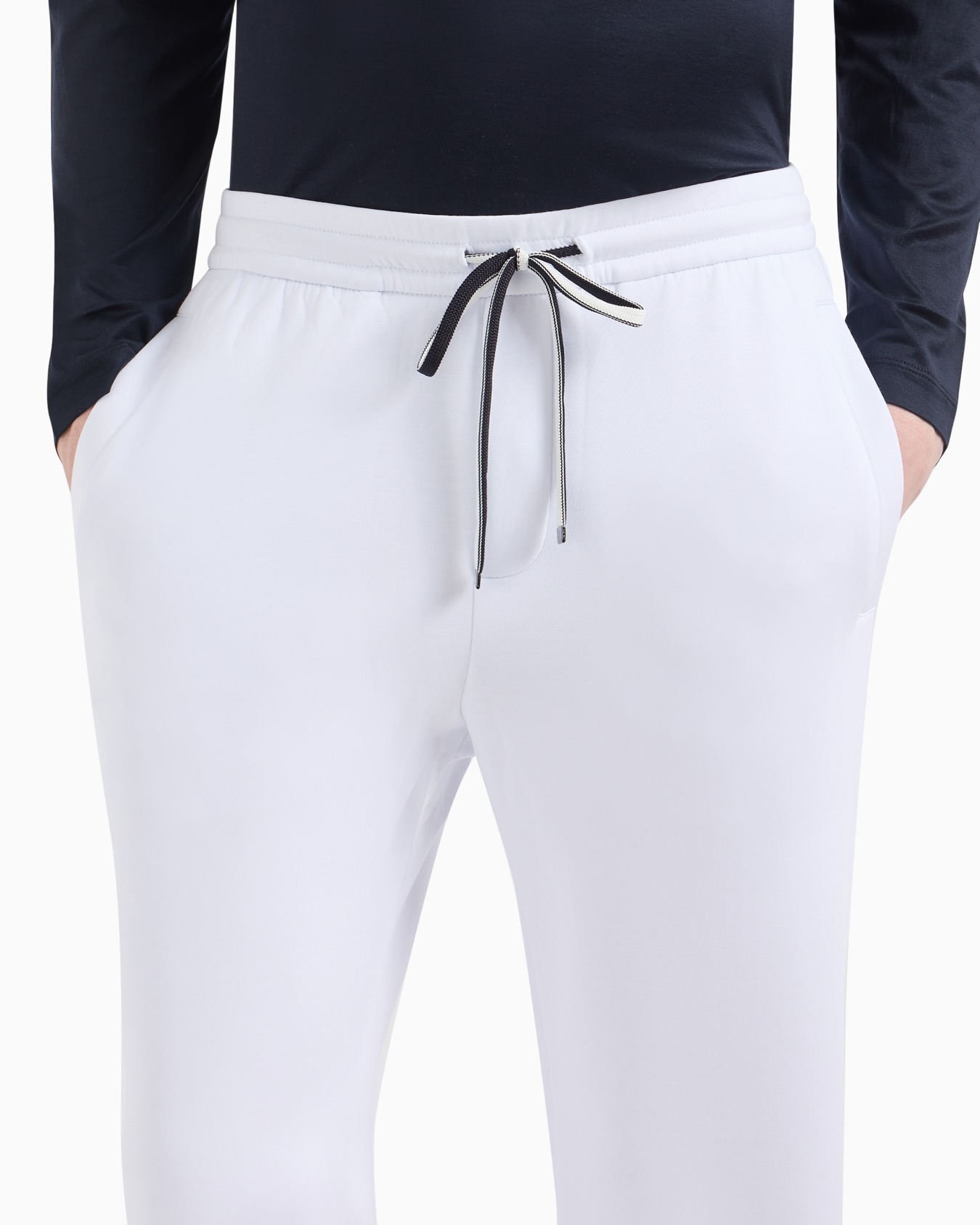 Double-jersey joggers with eagle logo patch Slide 4