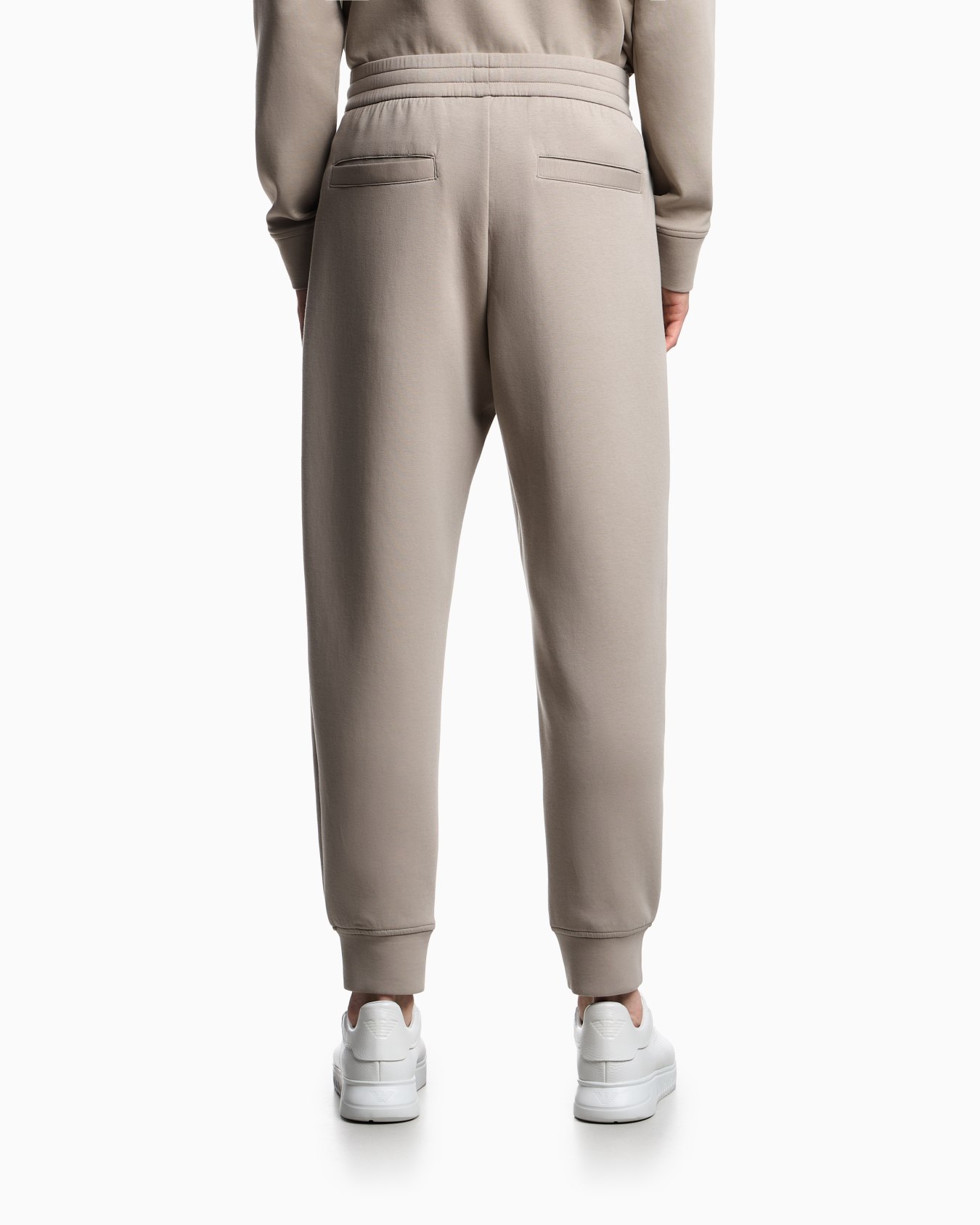 Pantalones de chándal de punto double con logotipo EA bordado en relieve Diapositiva 2