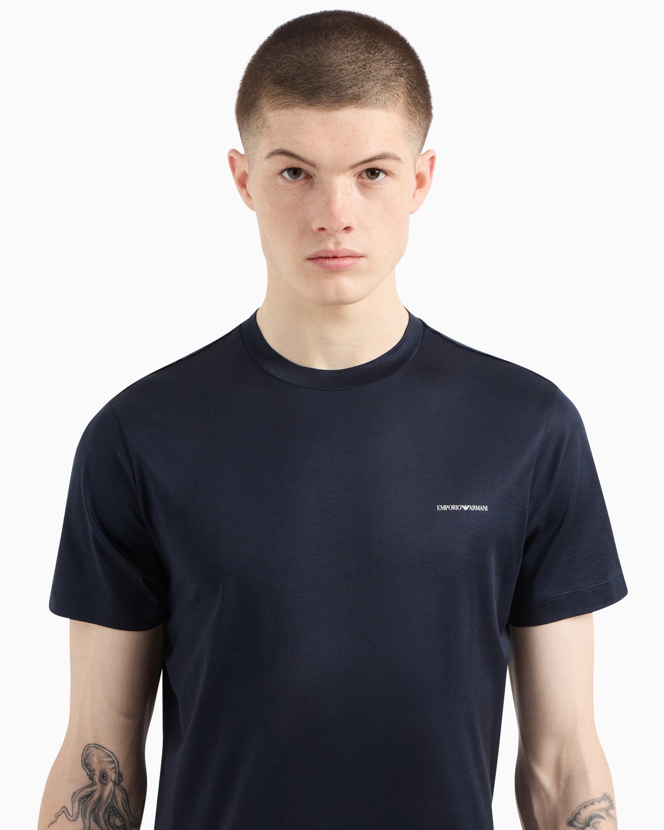 ASV Lyocell blend jersey T-shirt with micro logo lettering Slide 4