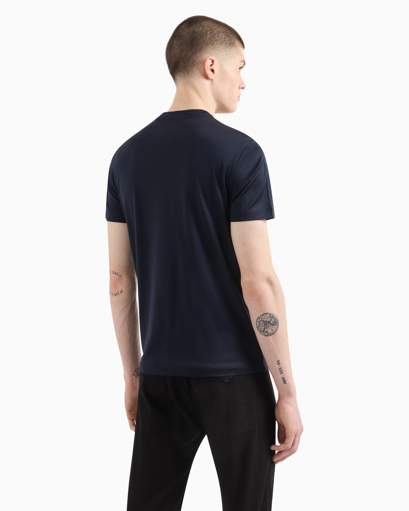 T-shirt in jersey misto lyocell con micro logo lettering ASV Slide 2