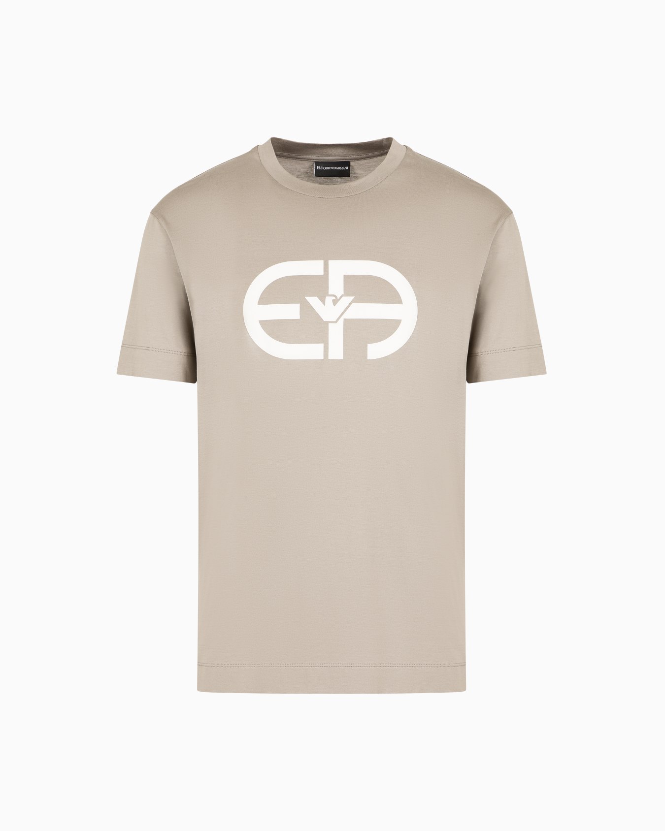  Lyocell-blend jersey T-shirt with oversized EA logo Slide 0