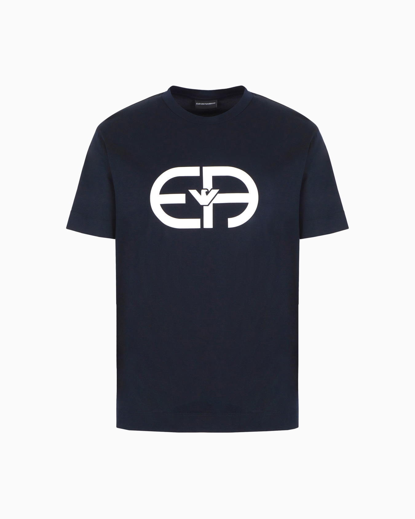  Lyocell-blend jersey T-shirt with oversized EA logo Slide 0